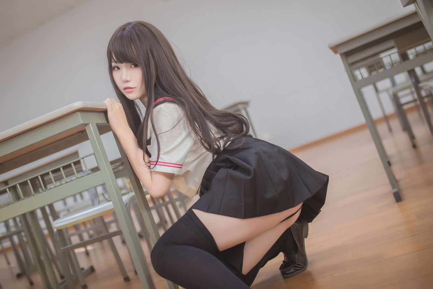 图片[6]-No.003-黑丝JK [39P]-coswz-cos王者