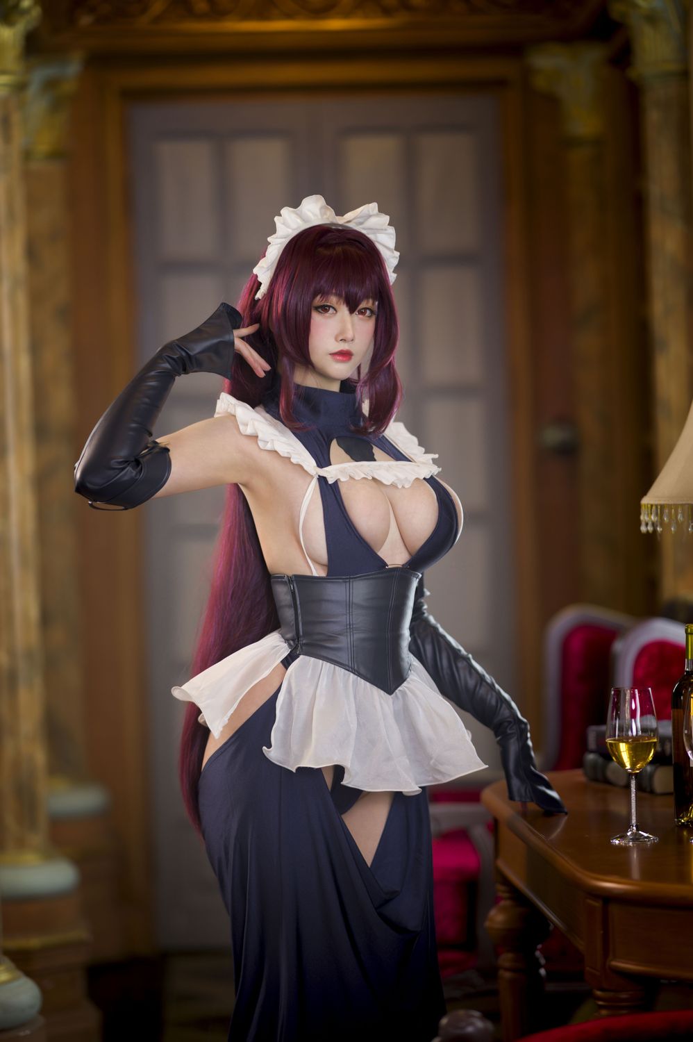 图片[6]-No.014-斯卡哈 樫野女仆 [32P]-coswz-cos王者