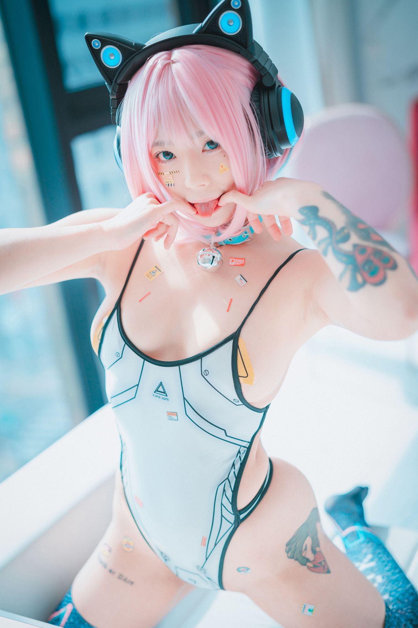 图片[6]-No.007-[DJAWA] Caution Girl × Athletic Girl [57P]-coswz-cos王者