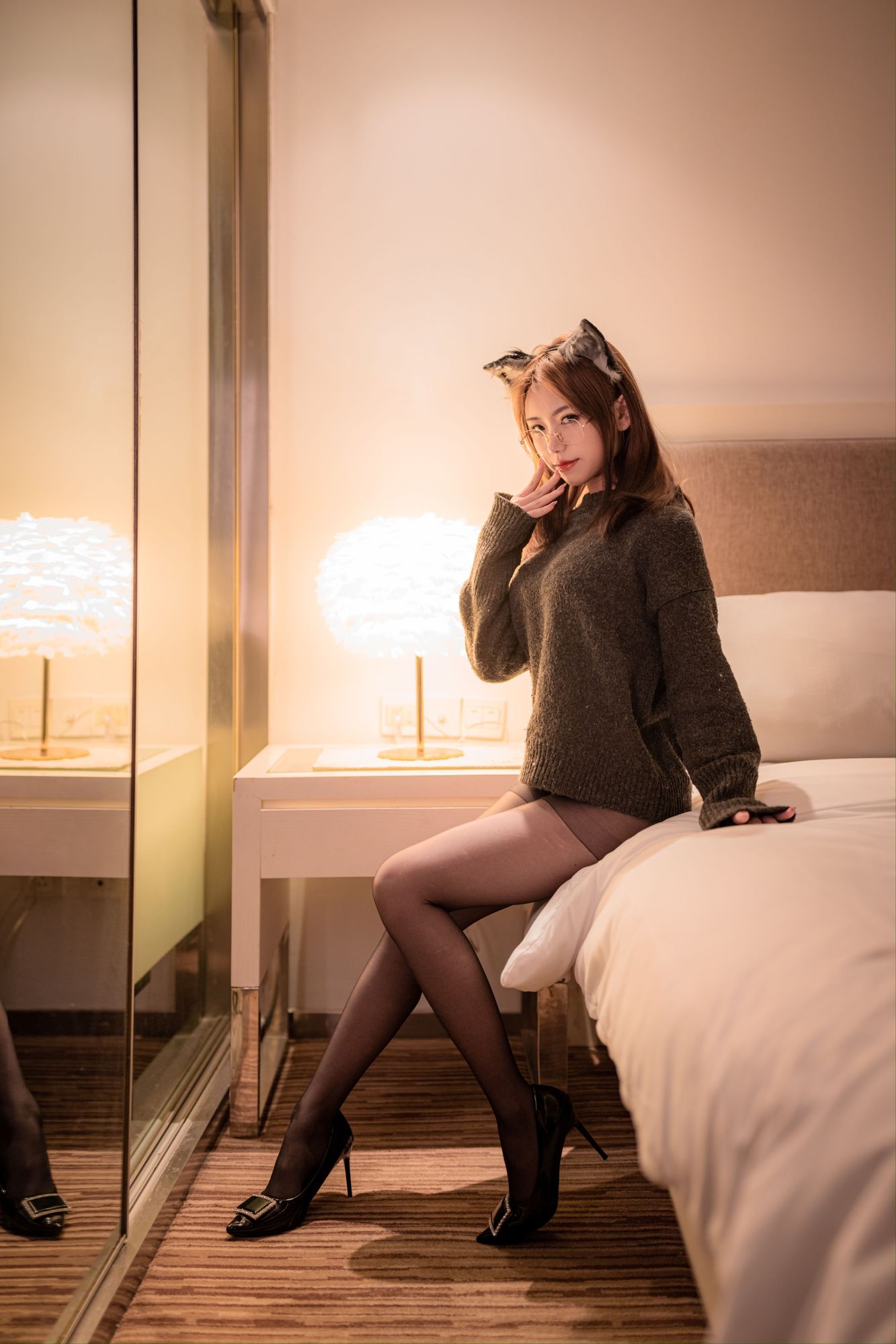 图片[4]-No.008-眼镜娘黑丝 [27P 1V]-coswz-cos王者