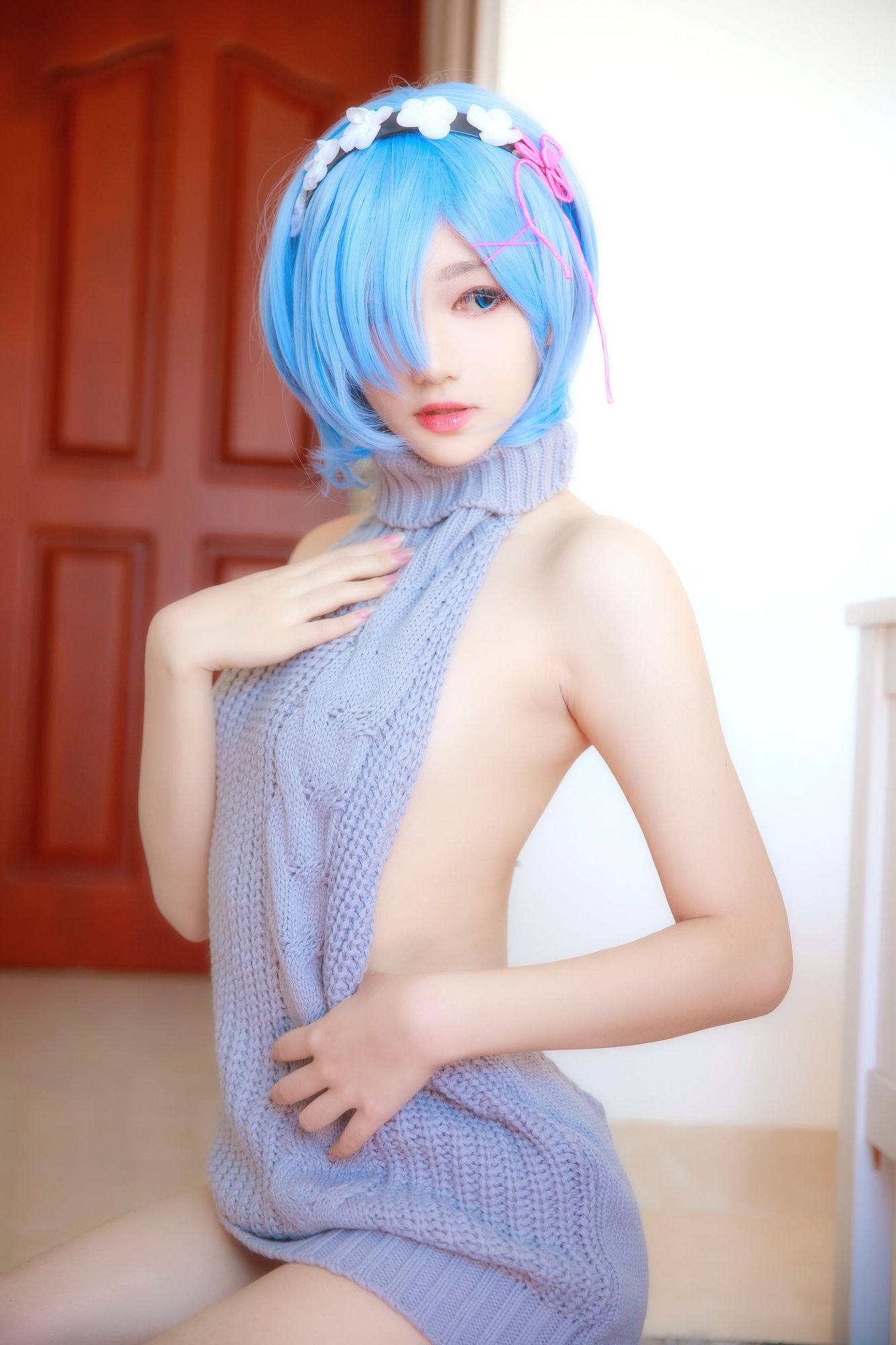 图片[11]-No.022-蕾姆露背毛衣 [12P]-coswz-cos王者