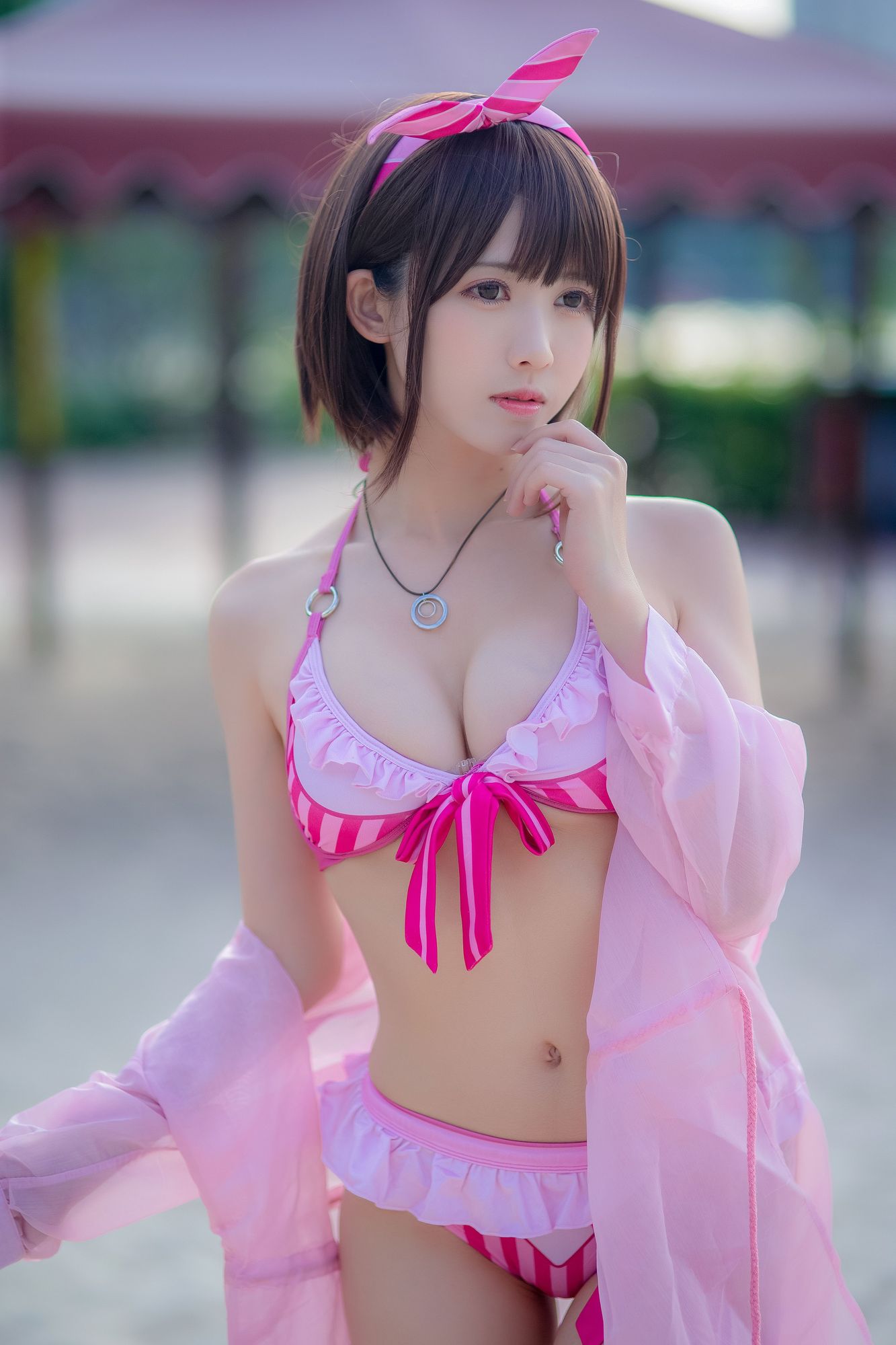 图片[6]-No.029-加藤惠 粉色泳装 [20P]-coswz-cos王者