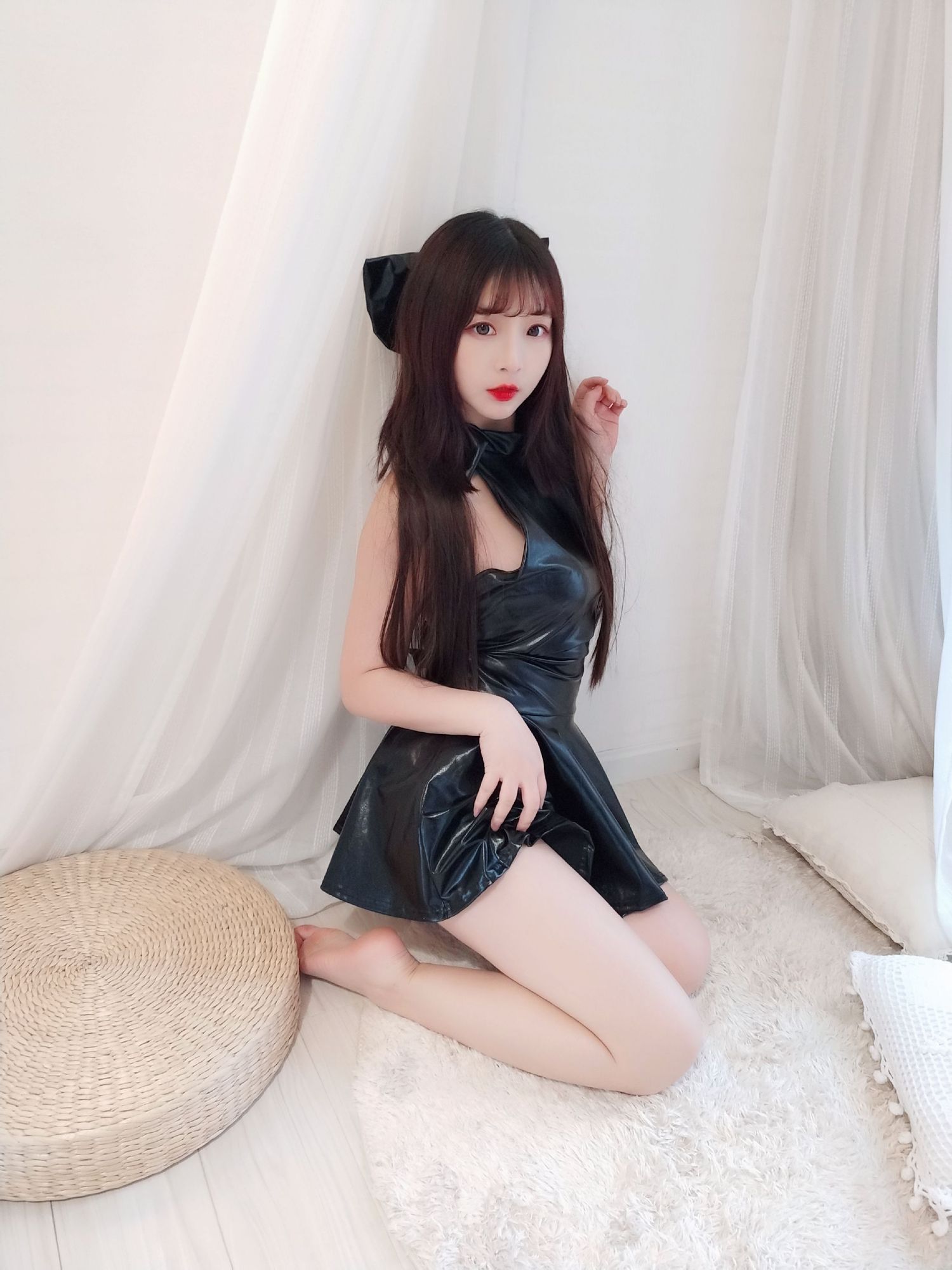 图片[6]-No.034-黑亮连衣裙 裸足 [35P 4V]-coswz-cos王者