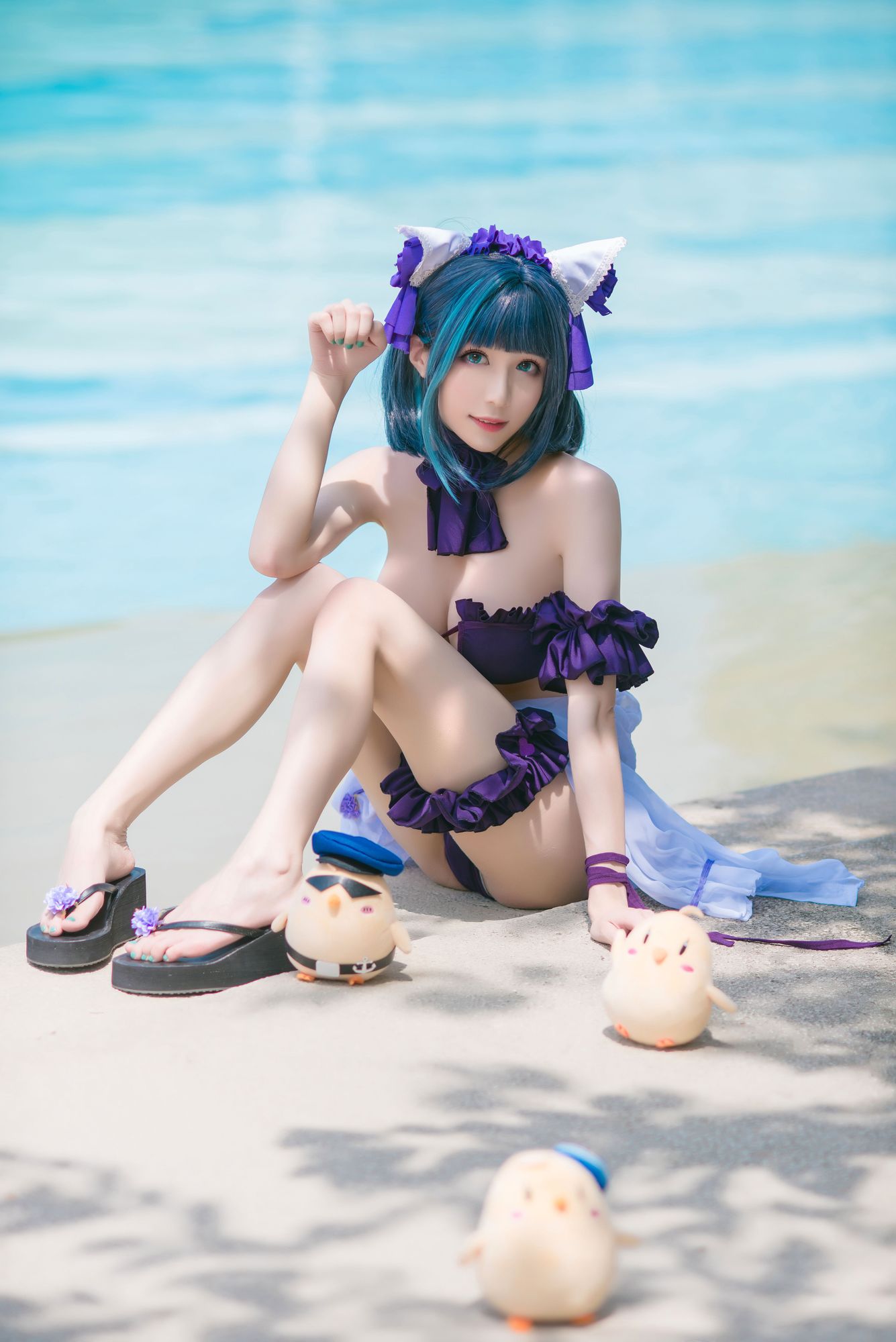 No.003-碧蓝航线 柴郡泳装 [18P]-coswz-cos王者