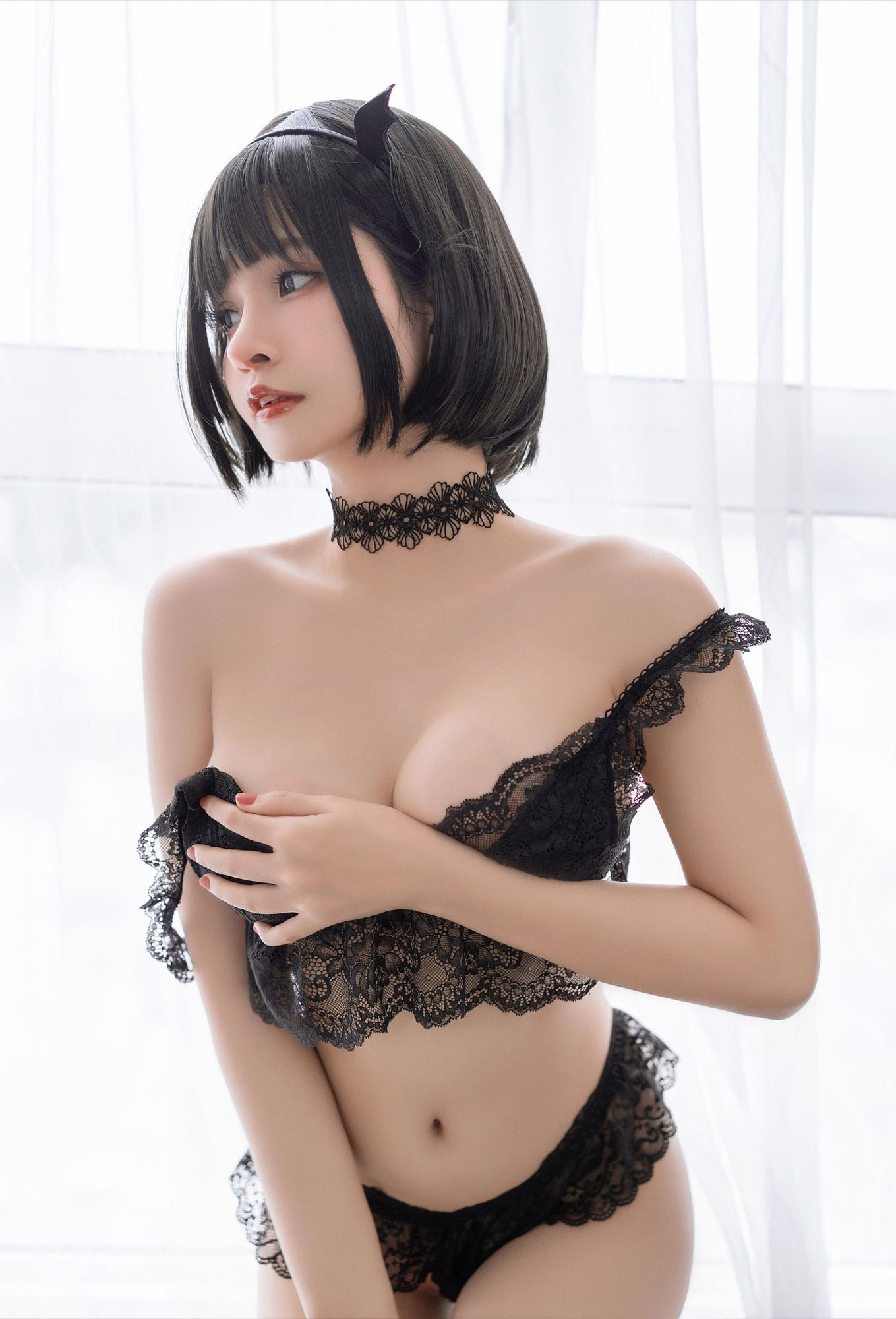 图片[6]-No.060-Black Lace 黑色蕾丝 [16P]-coswz-cos王者