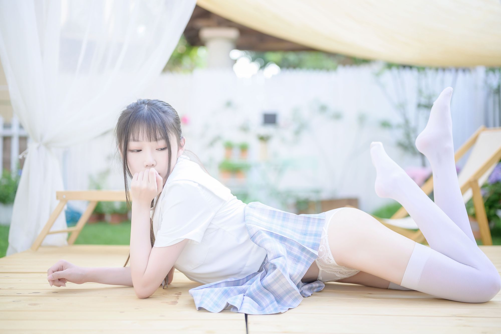 图片[1]-No.009-阳光庭院制服 [50P]-coswz-cos王者