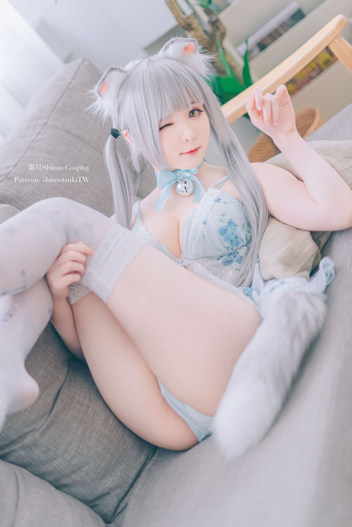 图片[6]-No.032- ベビードールと灰色ねこ [15P]-coswz-cos王者
