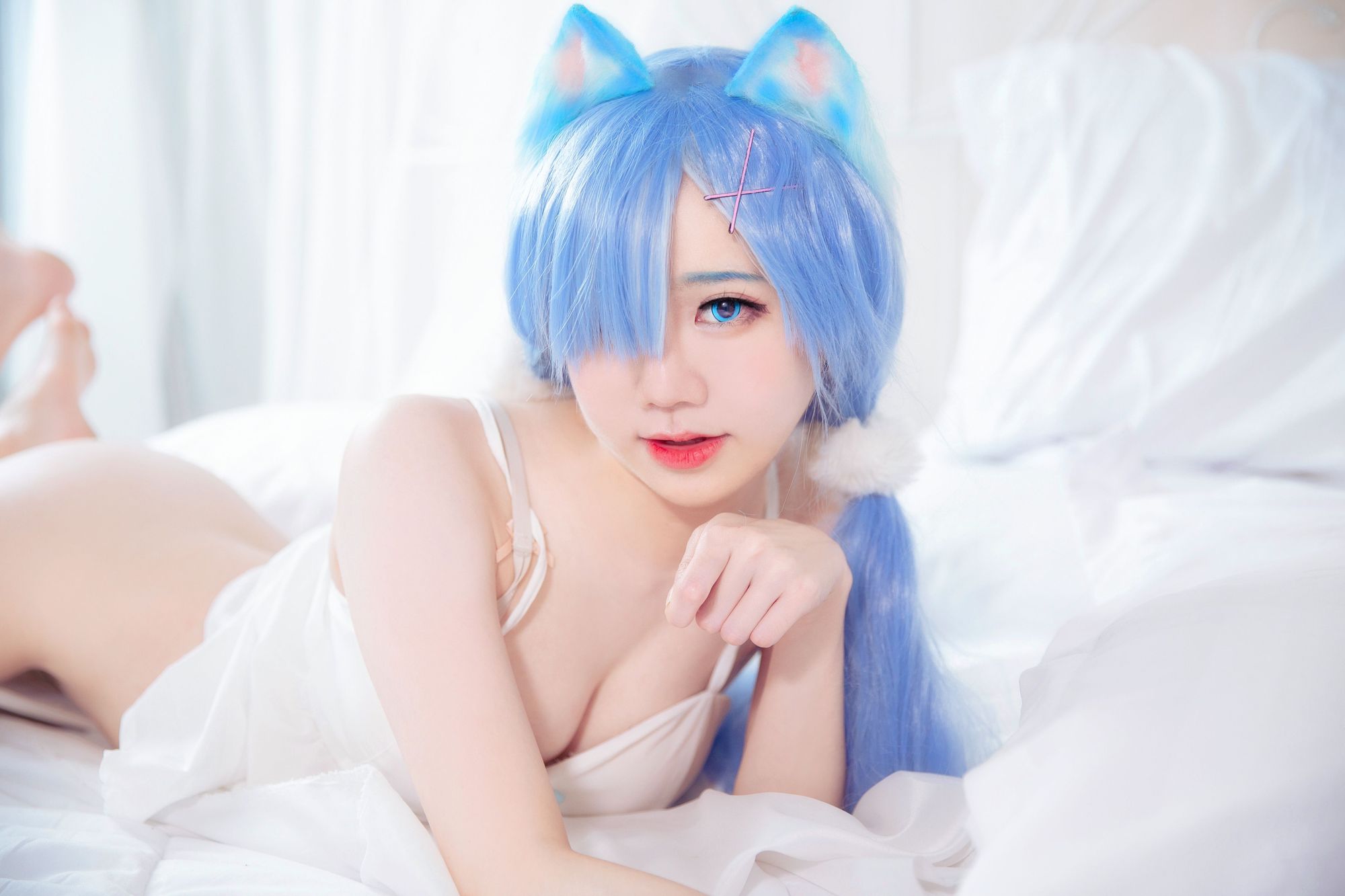 图片[5]-No.032-Rem White Kitty [49P]-coswz-cos王者