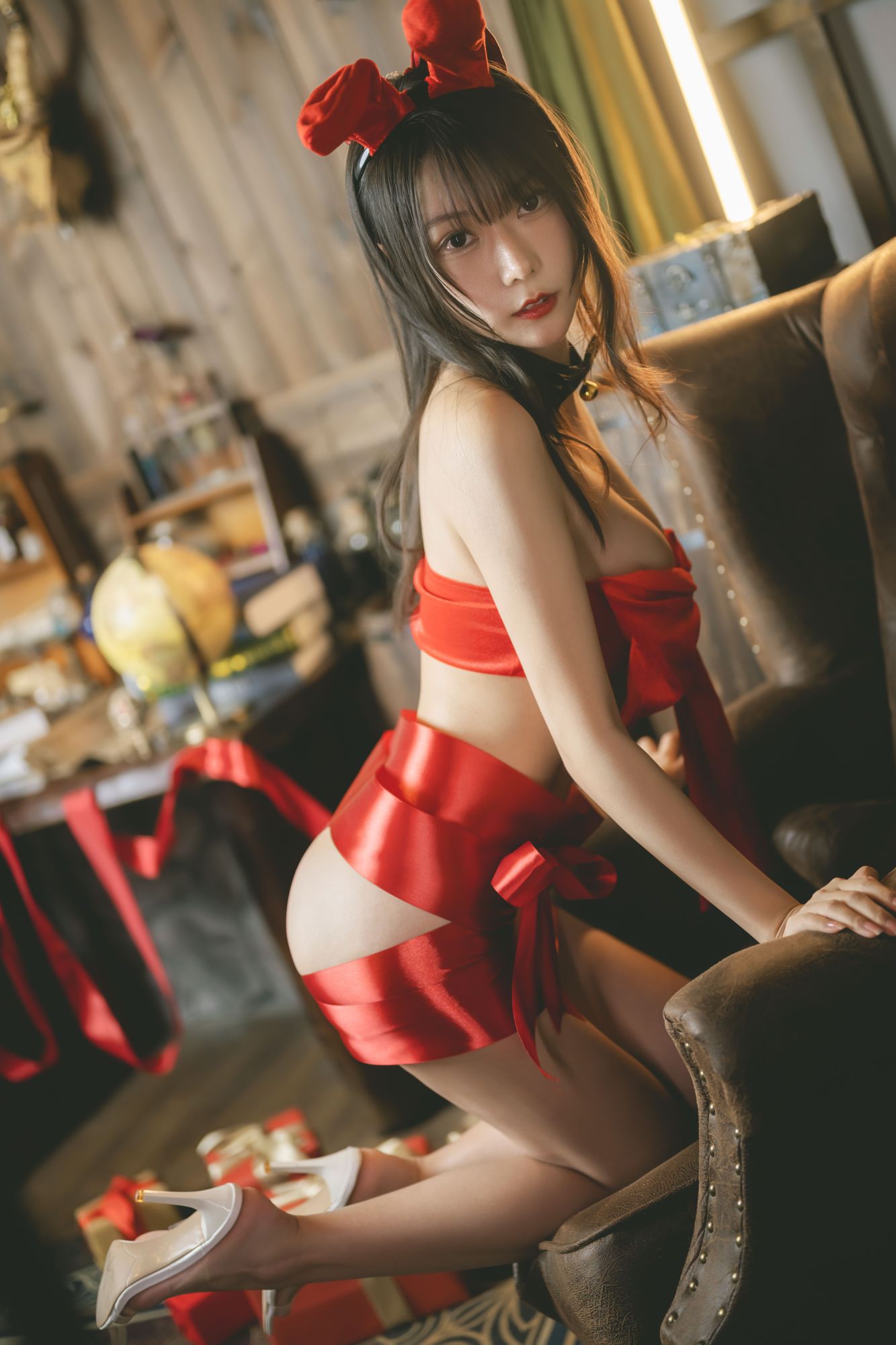 图片[6]-No.044-杨枝甘露 红色丝带礼物 [54P 1V]-coswz-cos王者