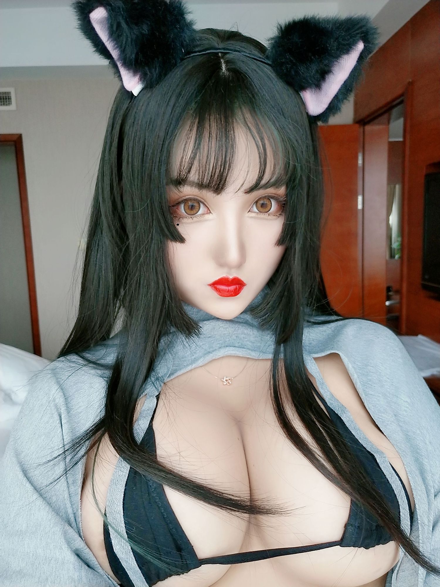 图片[6]-No.005-猫耳 黑 [25P 8V]-coswz-cos王者