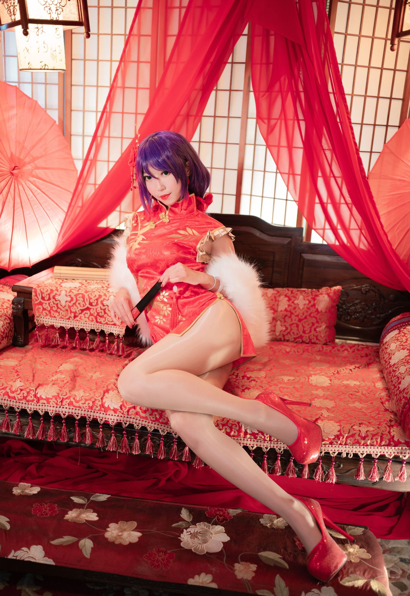 图片[7]-No.015-高雄红旗袍 [15P]-coswz-cos王者