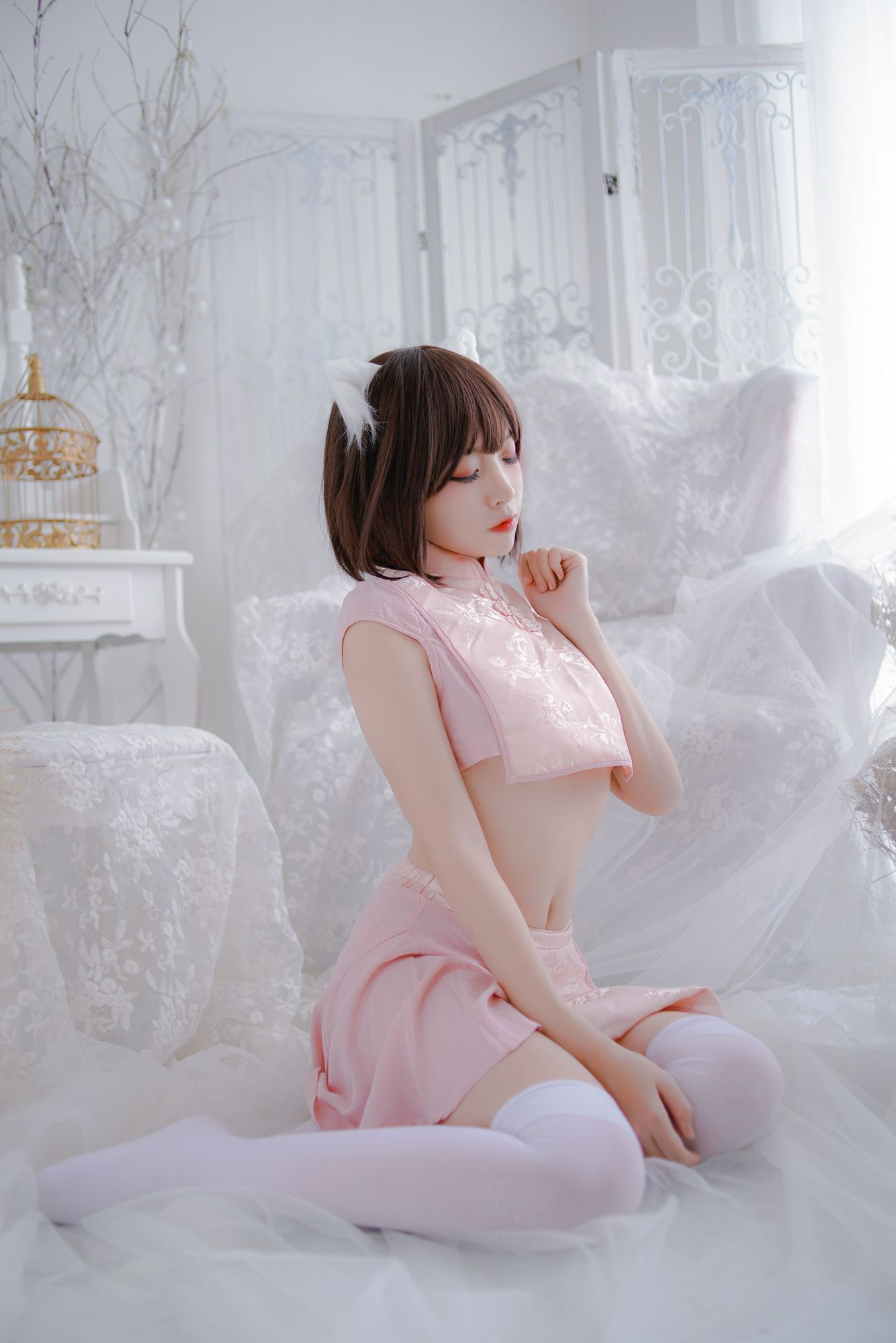 图片[6]-No.013-粉旗袍 [21P]-coswz-cos王者
