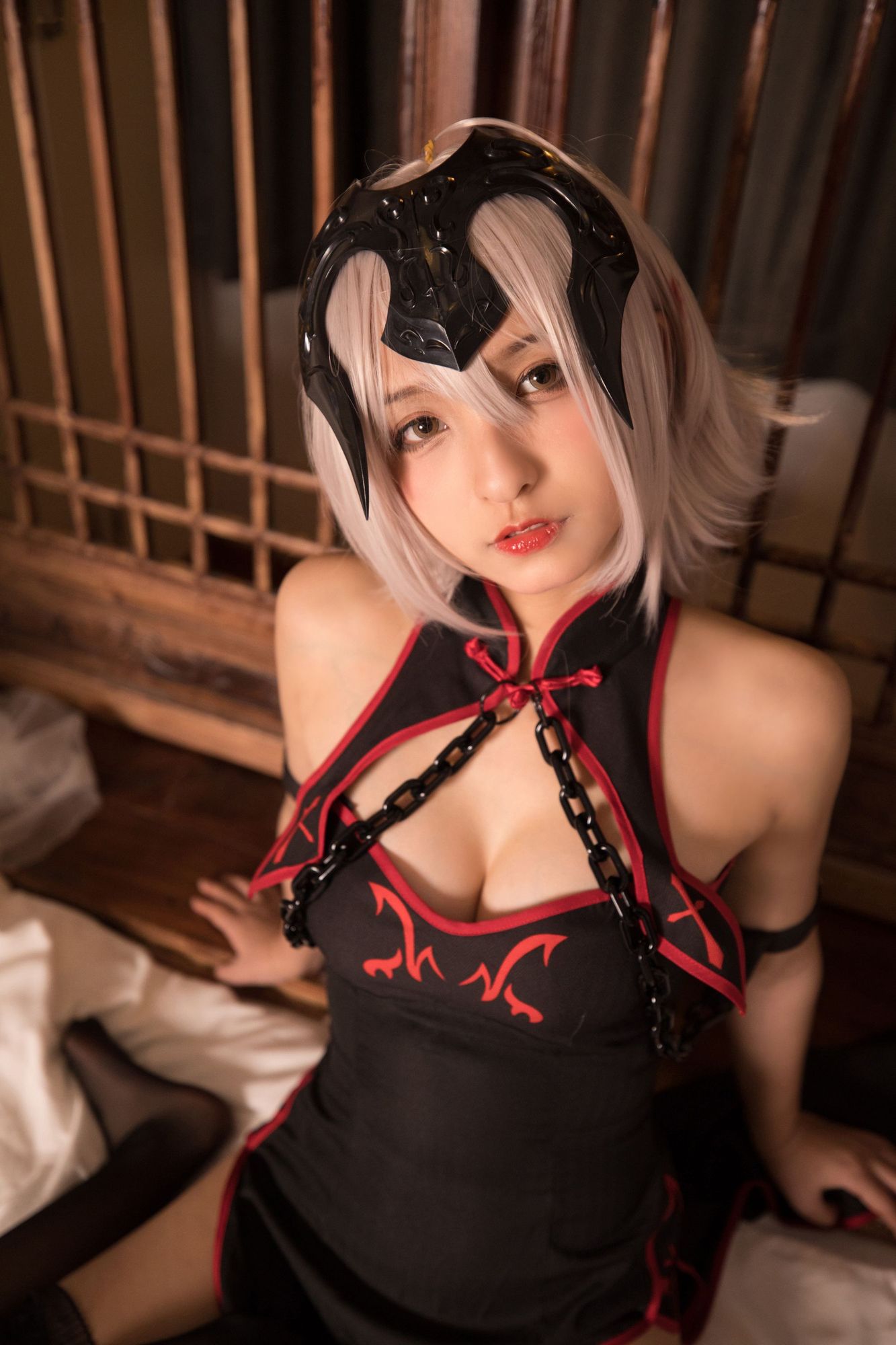 图片[138]-No.030-旗袍黑贞 [150P]-coswz-cos王者