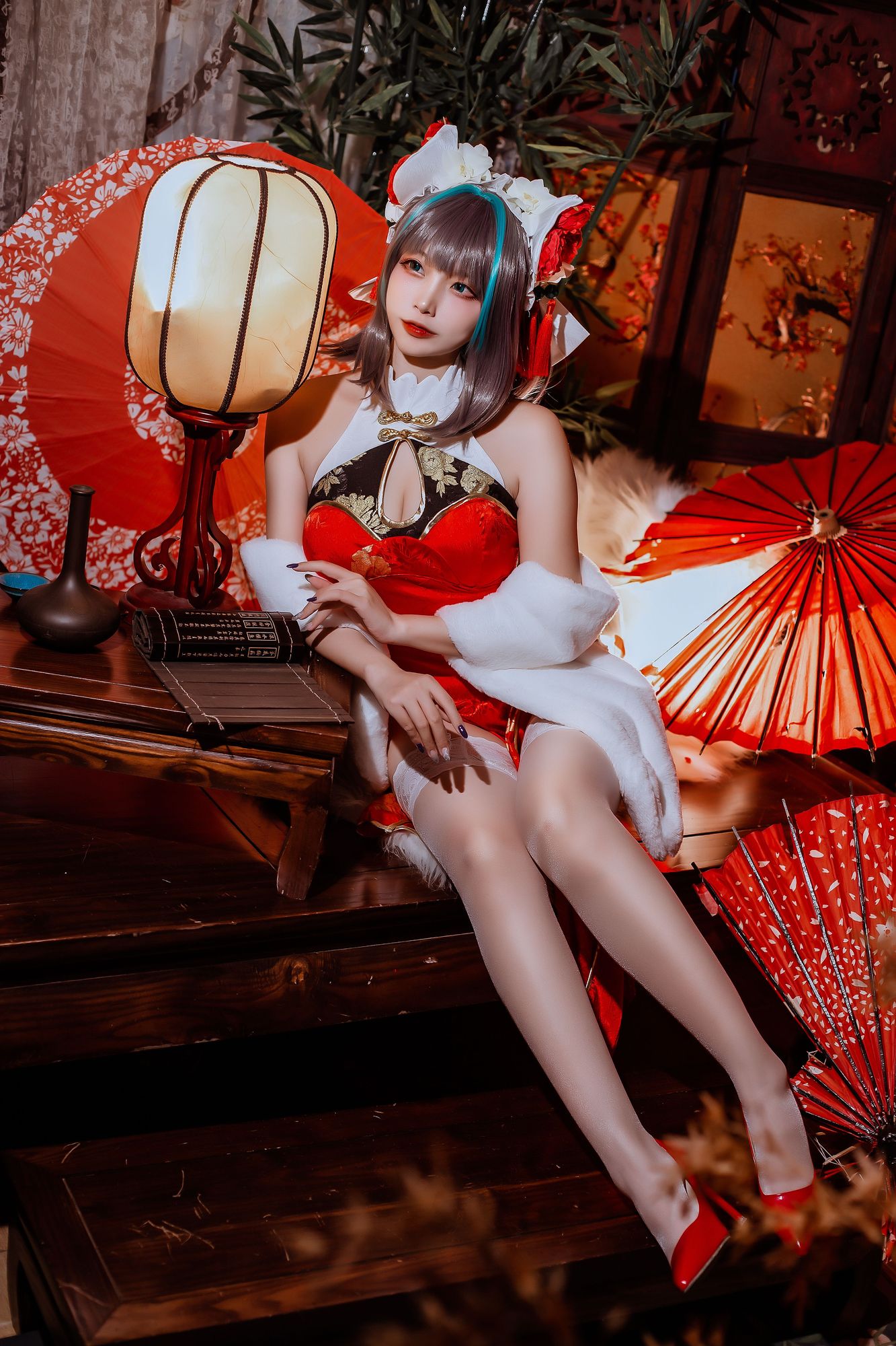 图片[6]-No.149 – 碧蓝 柴郡旗袍 [32P]-coswz-cos王者