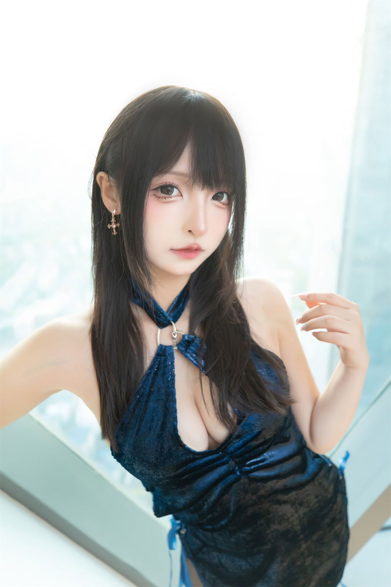 图片[8]-No.149 – 蓝衣旗袍 [75P 2V]-coswz-cos王者