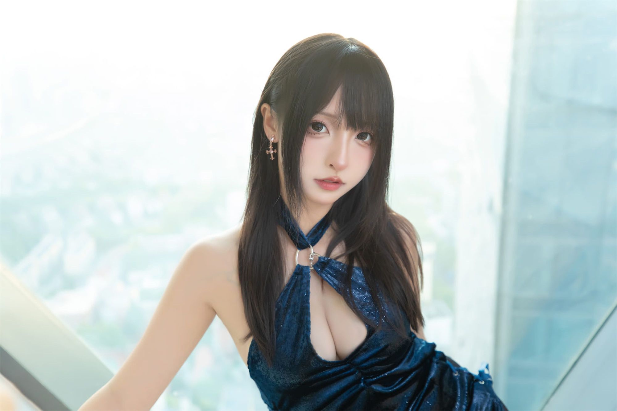 图片[9]-No.149 – 蓝衣旗袍 [75P 2V]-coswz-cos王者