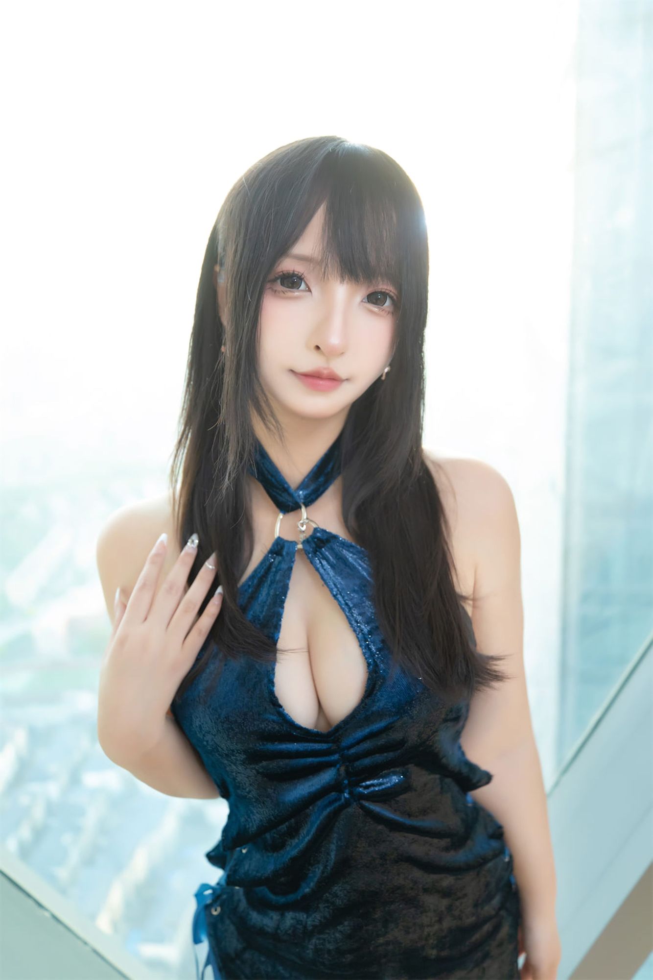 图片[12]-No.149 – 蓝衣旗袍 [75P 2V]-coswz-cos王者