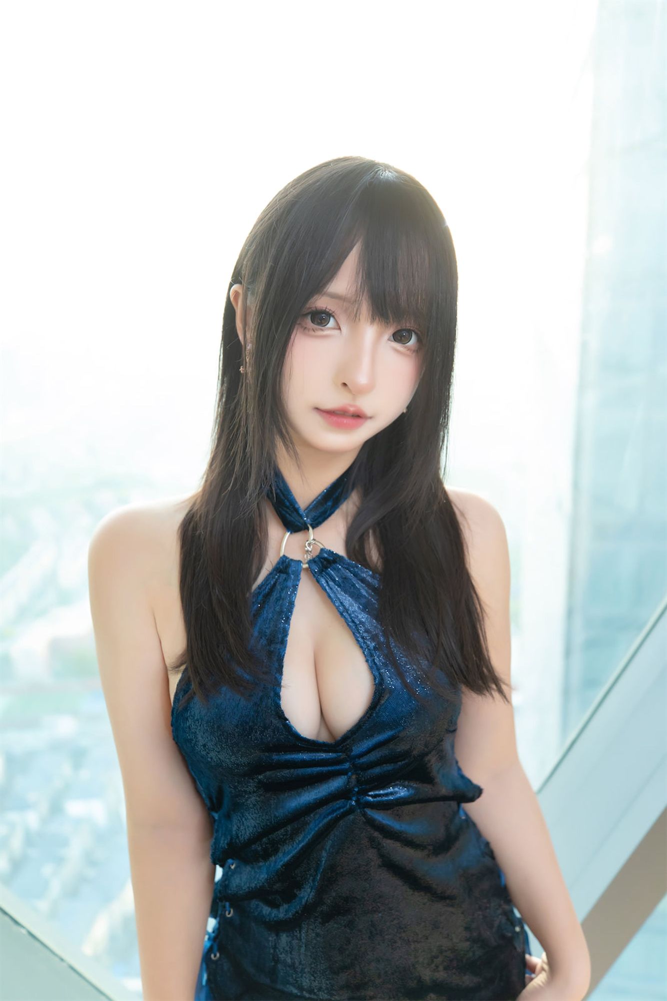 图片[13]-No.149 – 蓝衣旗袍 [75P 2V]-coswz-cos王者
