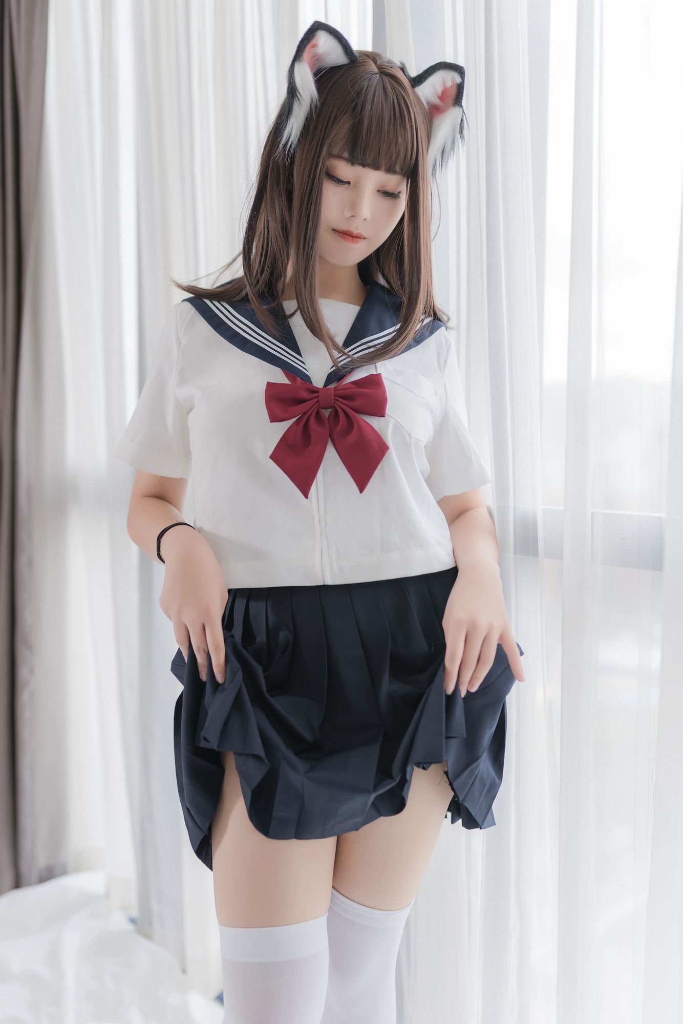图片[31]-No.004-猫耳JK [40P]-coswz-cos王者