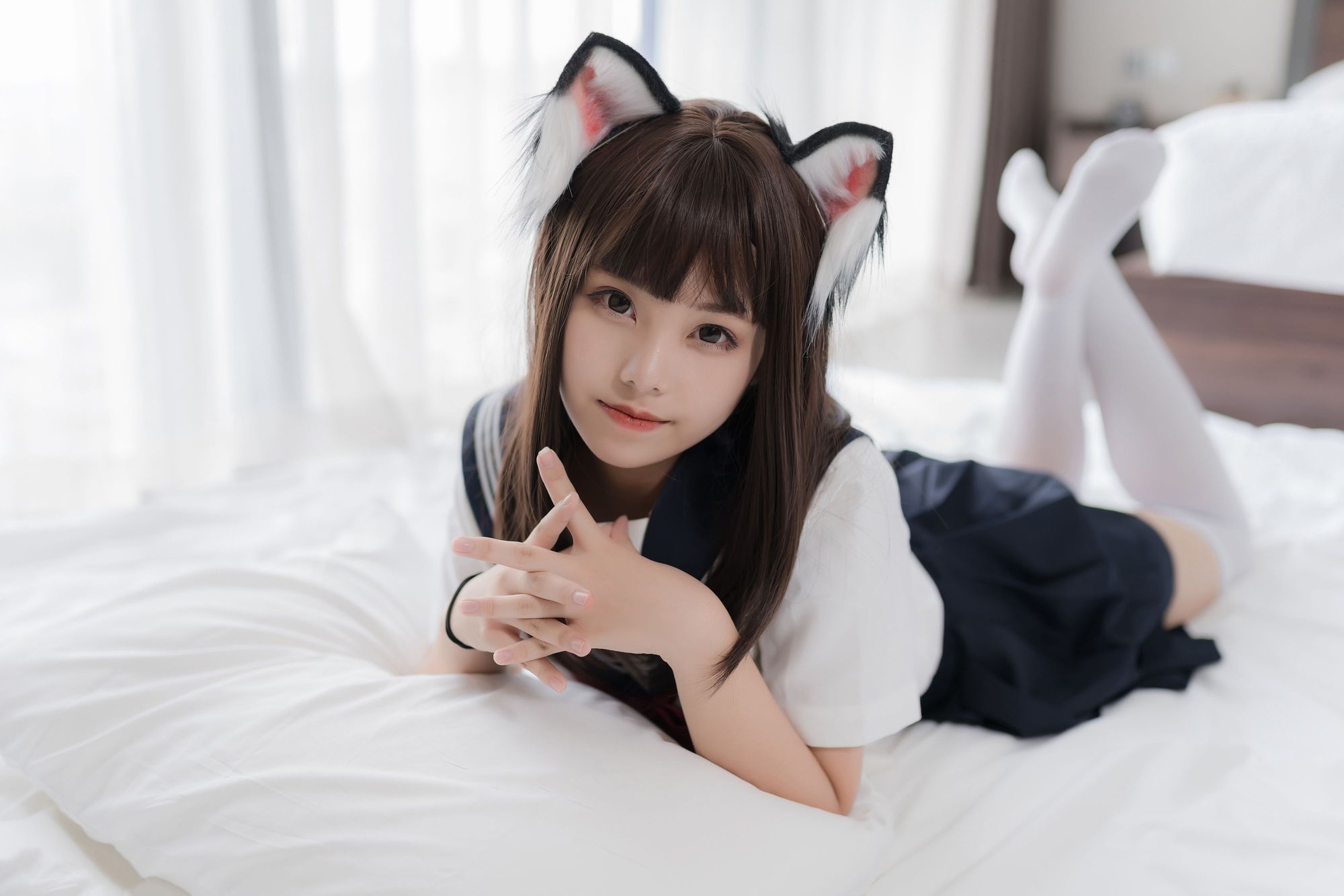 图片[23]-No.004-猫耳JK [40P]-coswz-cos王者