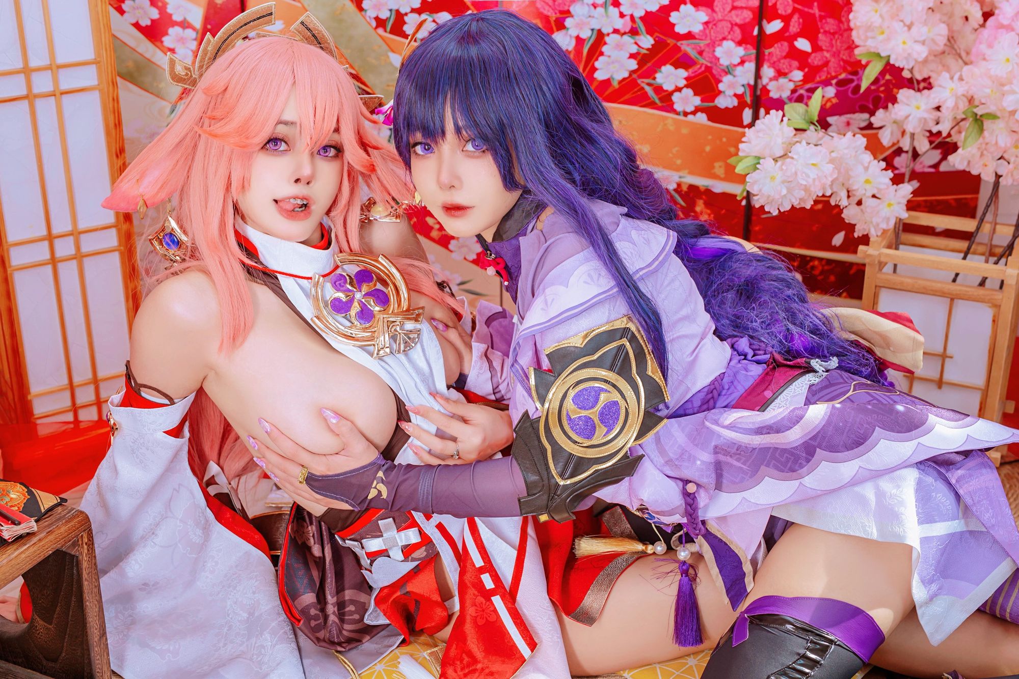 图片[6]-No.055-Yae Miko x Raiden Shogun [93P]-coswz-cos王者