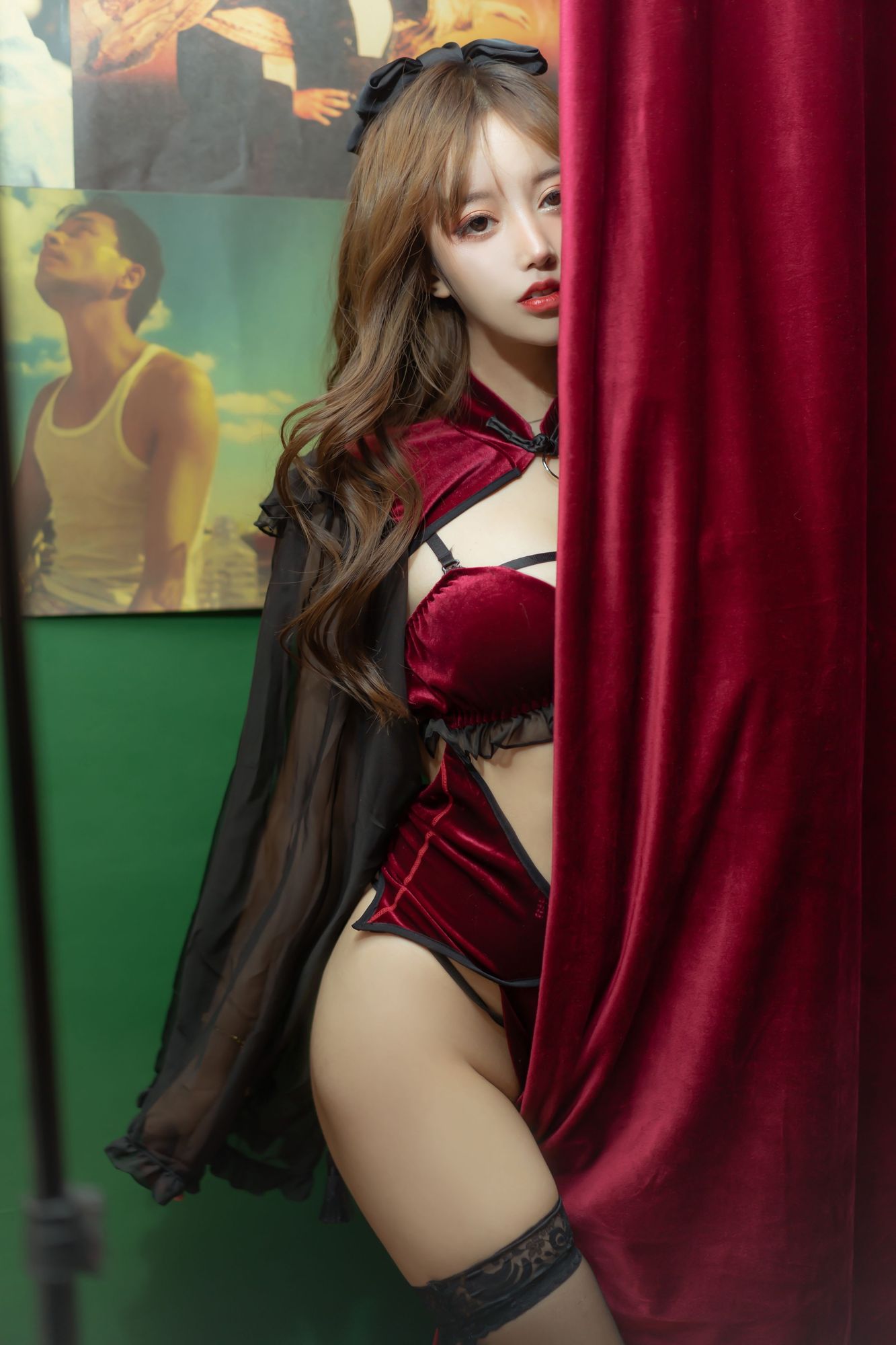 图片[26]-No.098-红丝绒旗袍 [53P]-coswz-cos王者