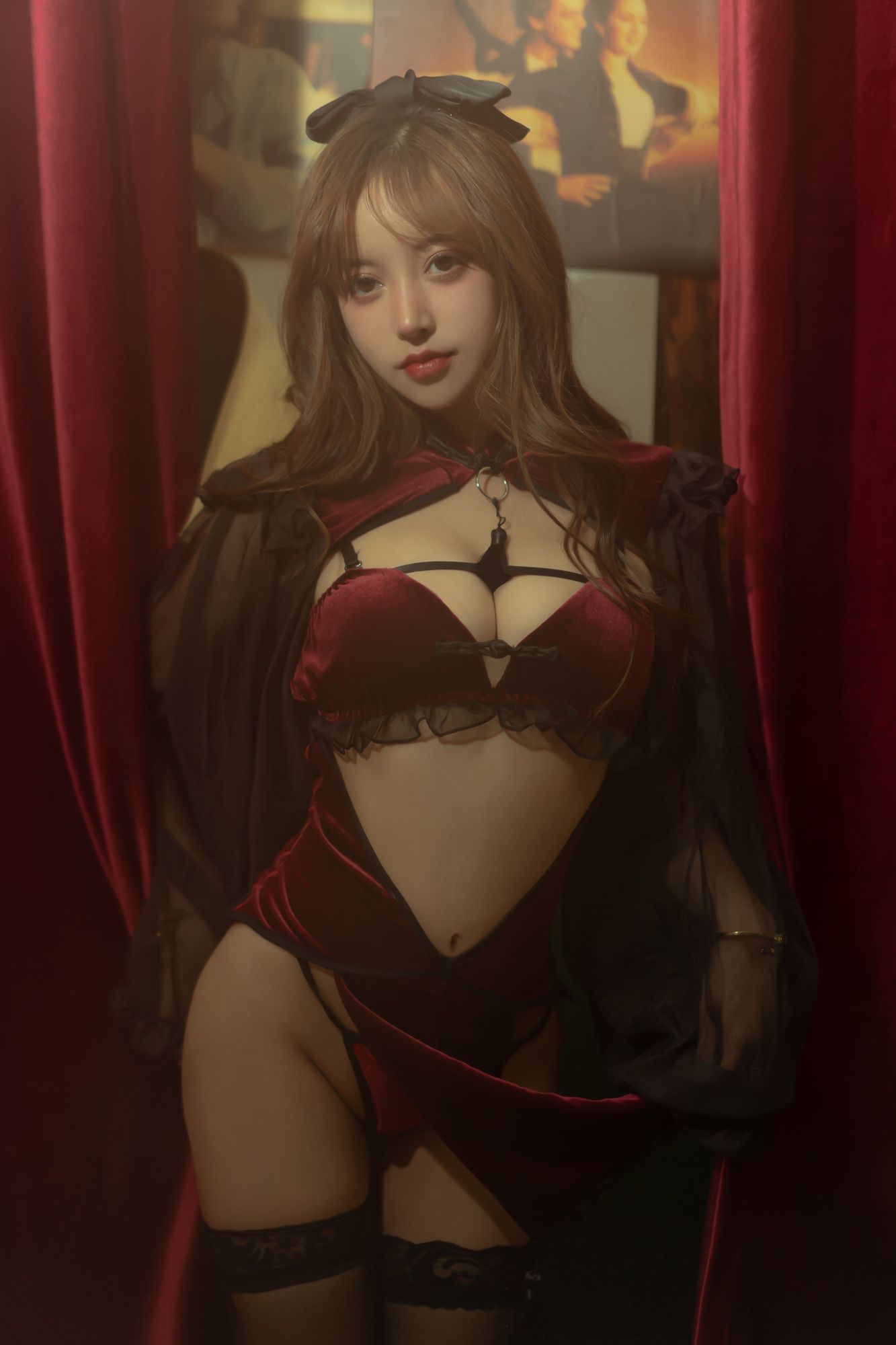图片[43]-No.098-红丝绒旗袍 [53P]-coswz-cos王者