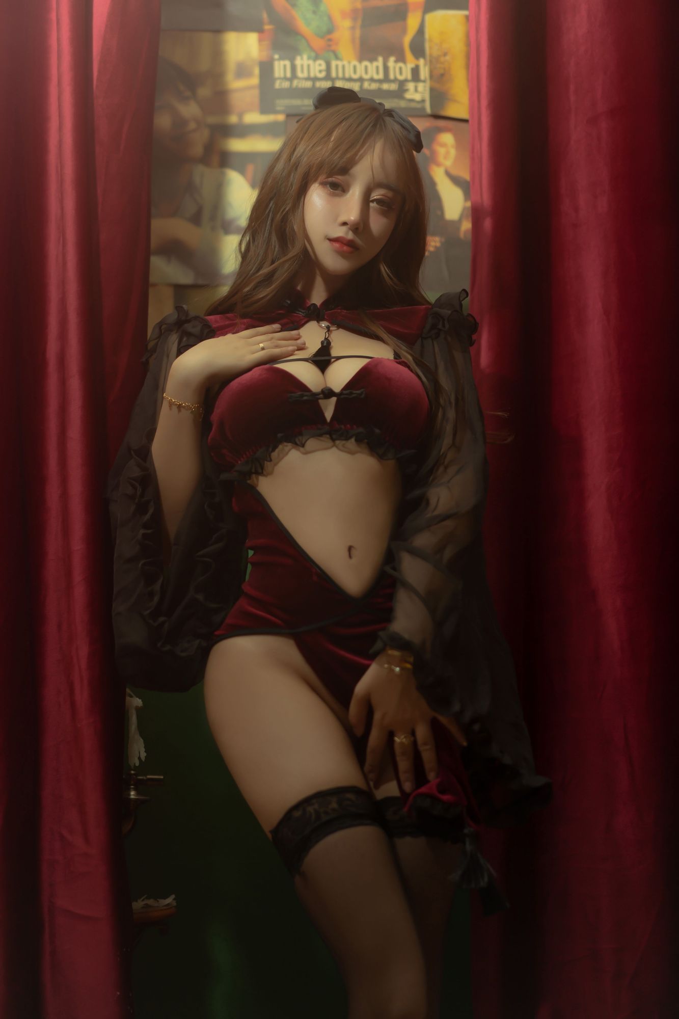 图片[46]-No.098-红丝绒旗袍 [53P]-coswz-cos王者