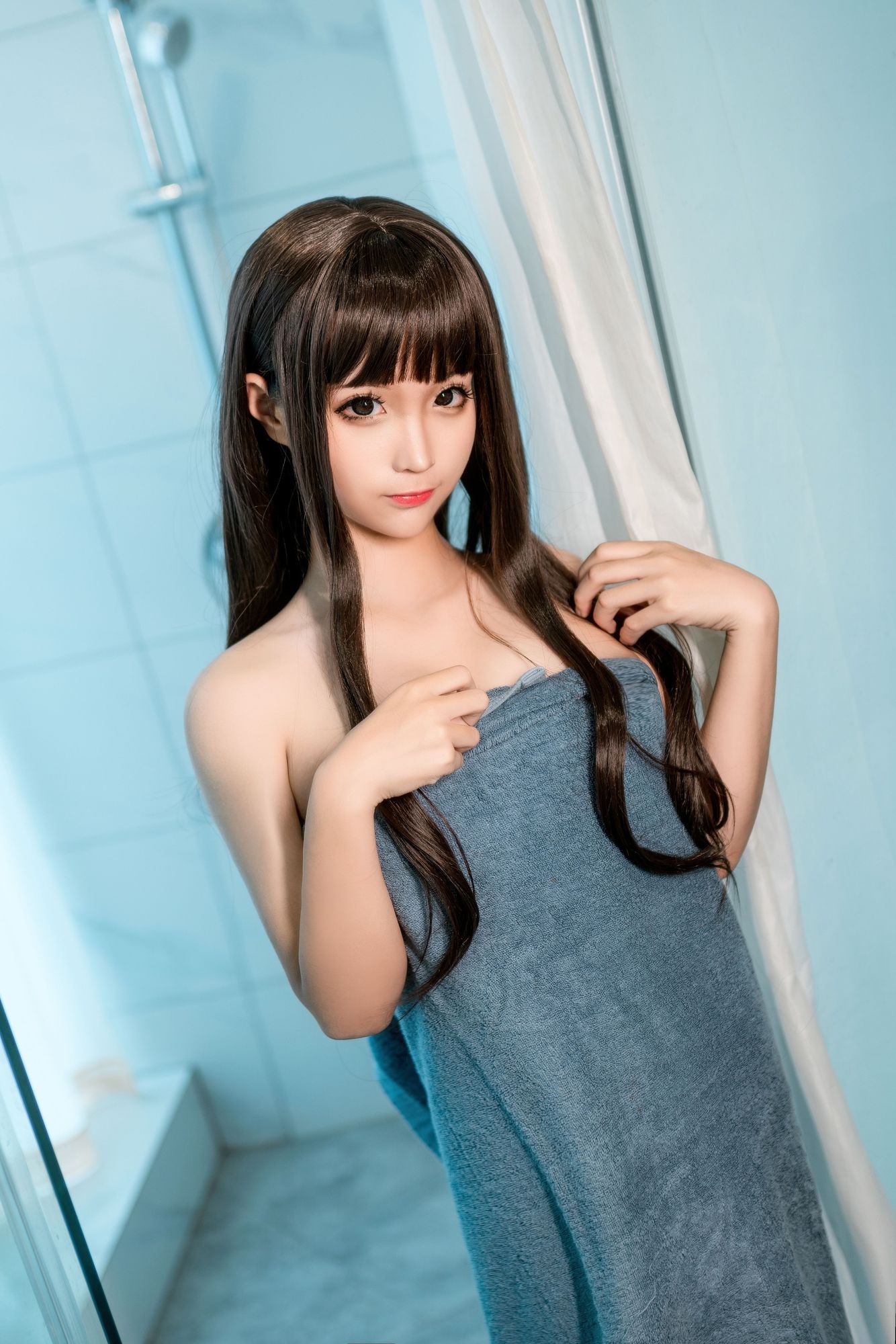 图片[5]-No.160-沫沫真爱版 灰浴巾 [40P]-coswz-cos王者