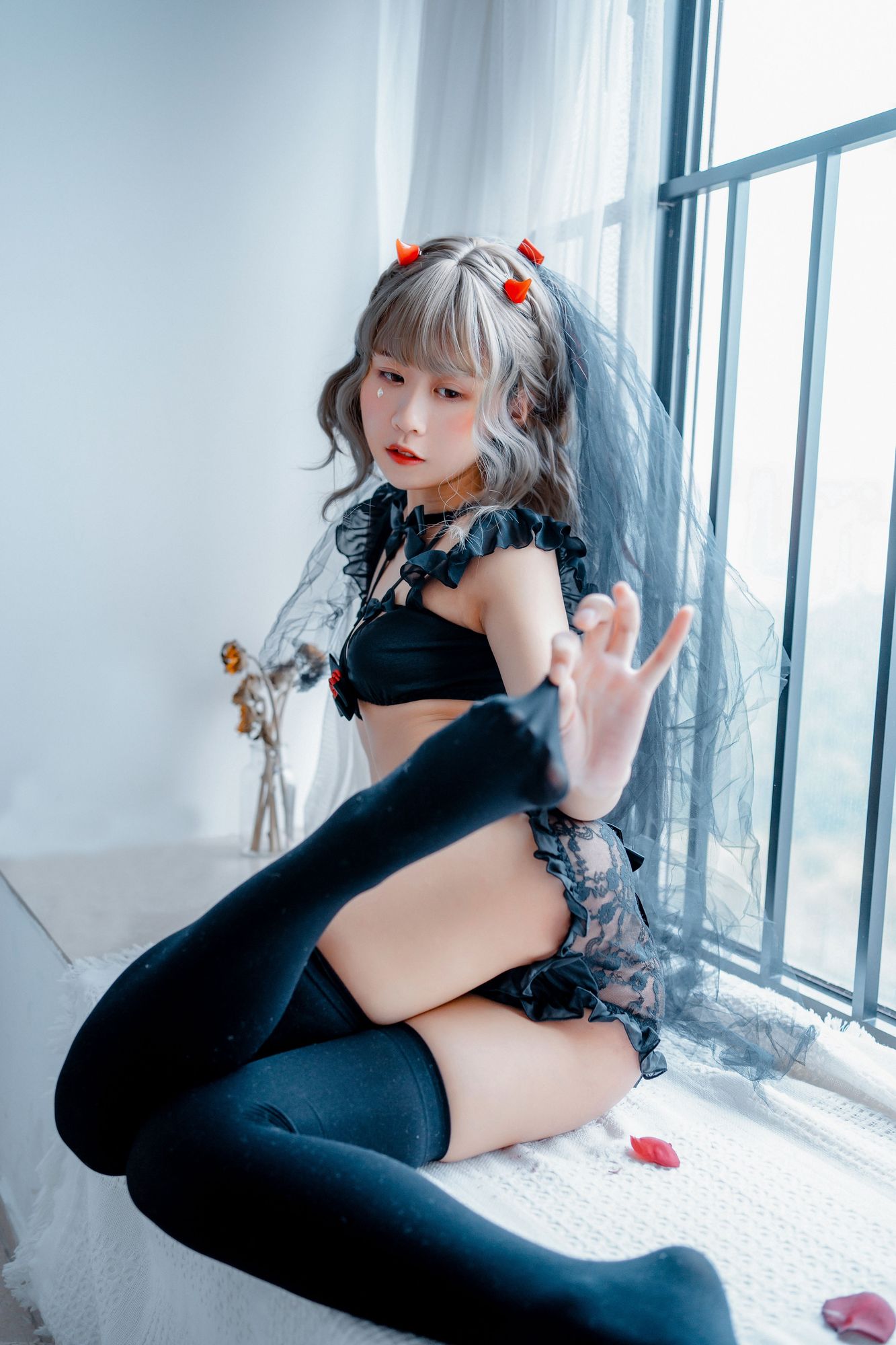 图片[10]-No.053 – 白婚纱 蝴蝶结内衣 [24P]-coswz-cos王者