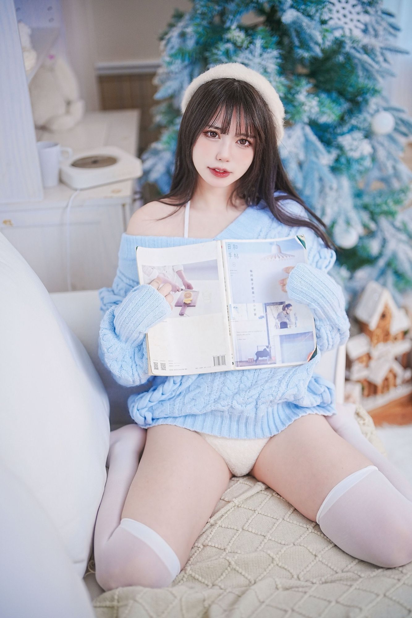 图片[6]-No.026 – 蓝色秋冬毛衣 [27P]-coswz-cos王者