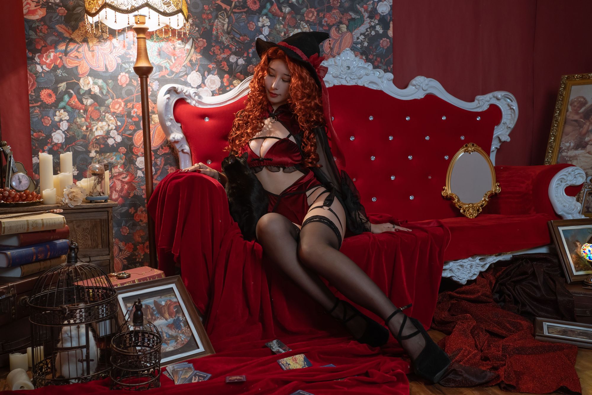 图片[48]-No.031-奶桃 女巫和她的黑猫 [50P 1V]-coswz-cos王者
