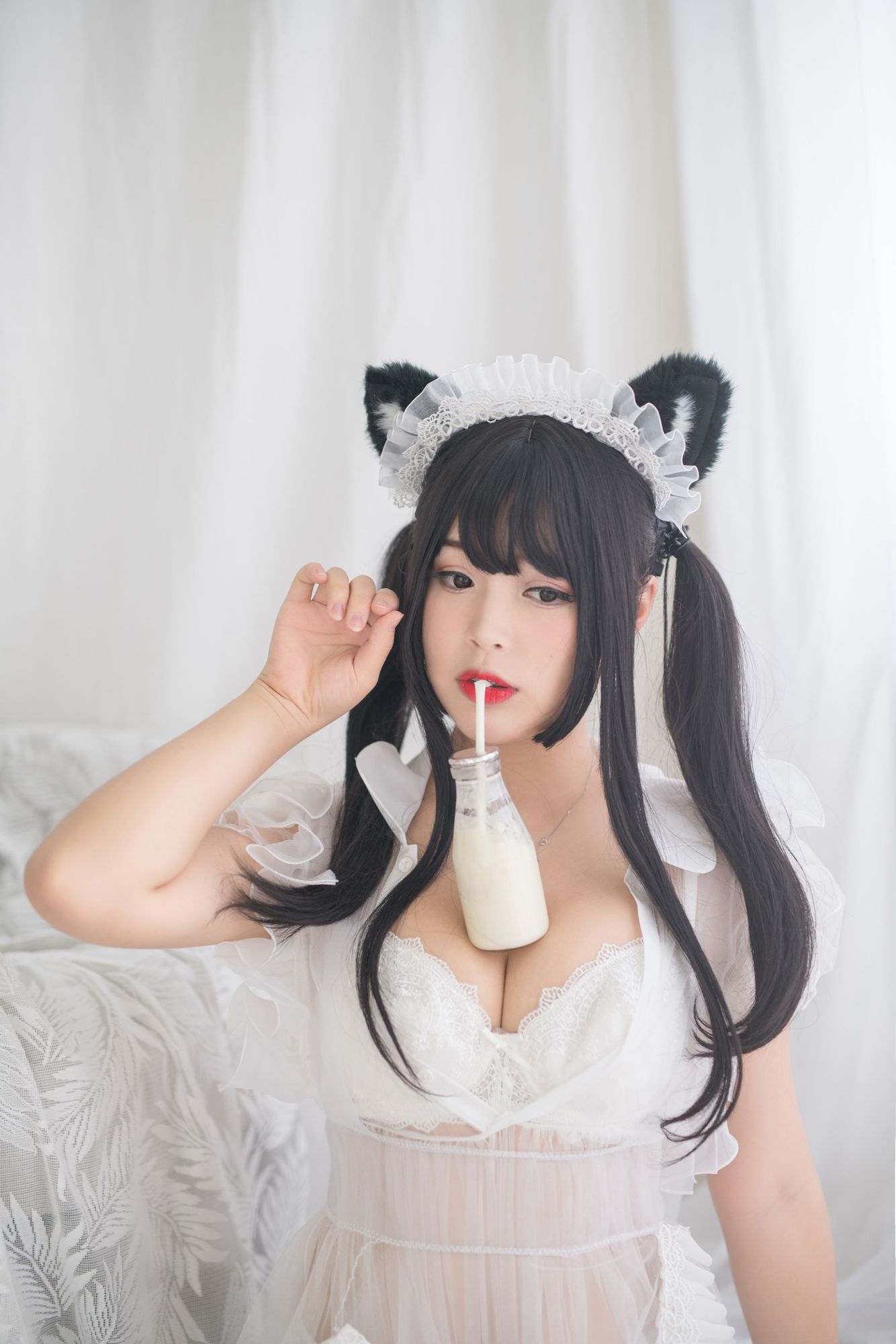 图片[33]-No.058 – 白猫透明女仆 [88P 8V]-coswz-cos王者