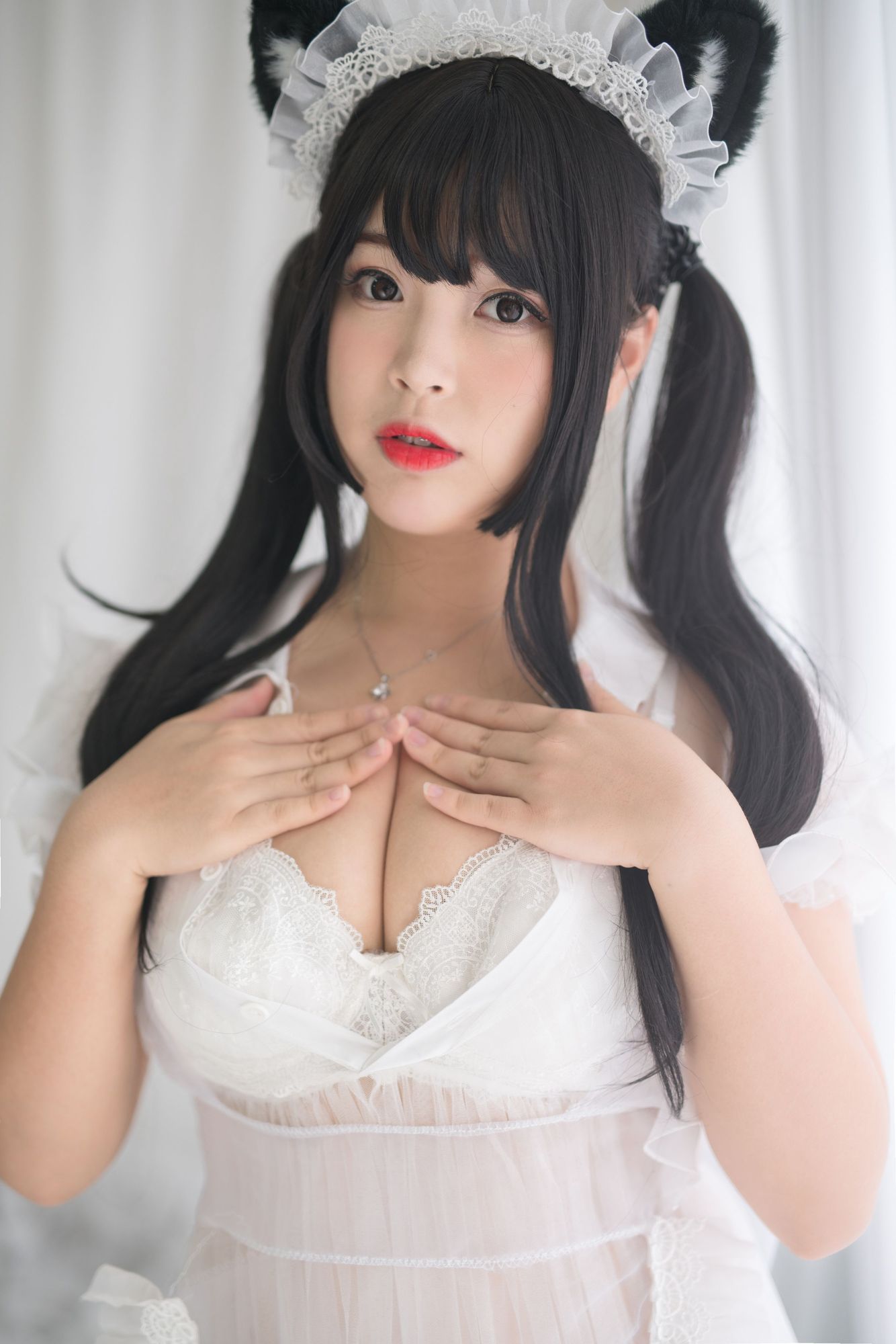 图片[32]-No.058 – 白猫透明女仆 [88P 8V]-coswz-cos王者