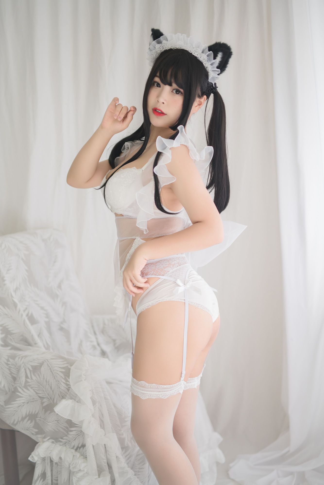 图片[22]-No.058 – 白猫透明女仆 [88P 8V]-coswz-cos王者