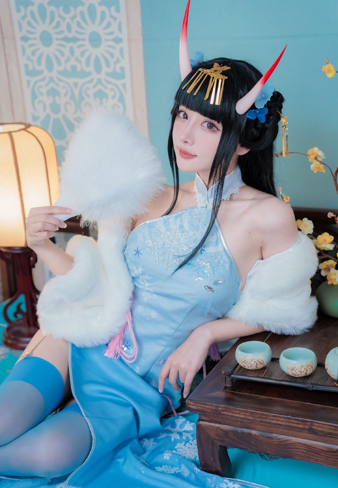 图片[5]-No.205 – 「紫氯氯」能代 貅 旗袍 [18P]-coswz-cos王者
