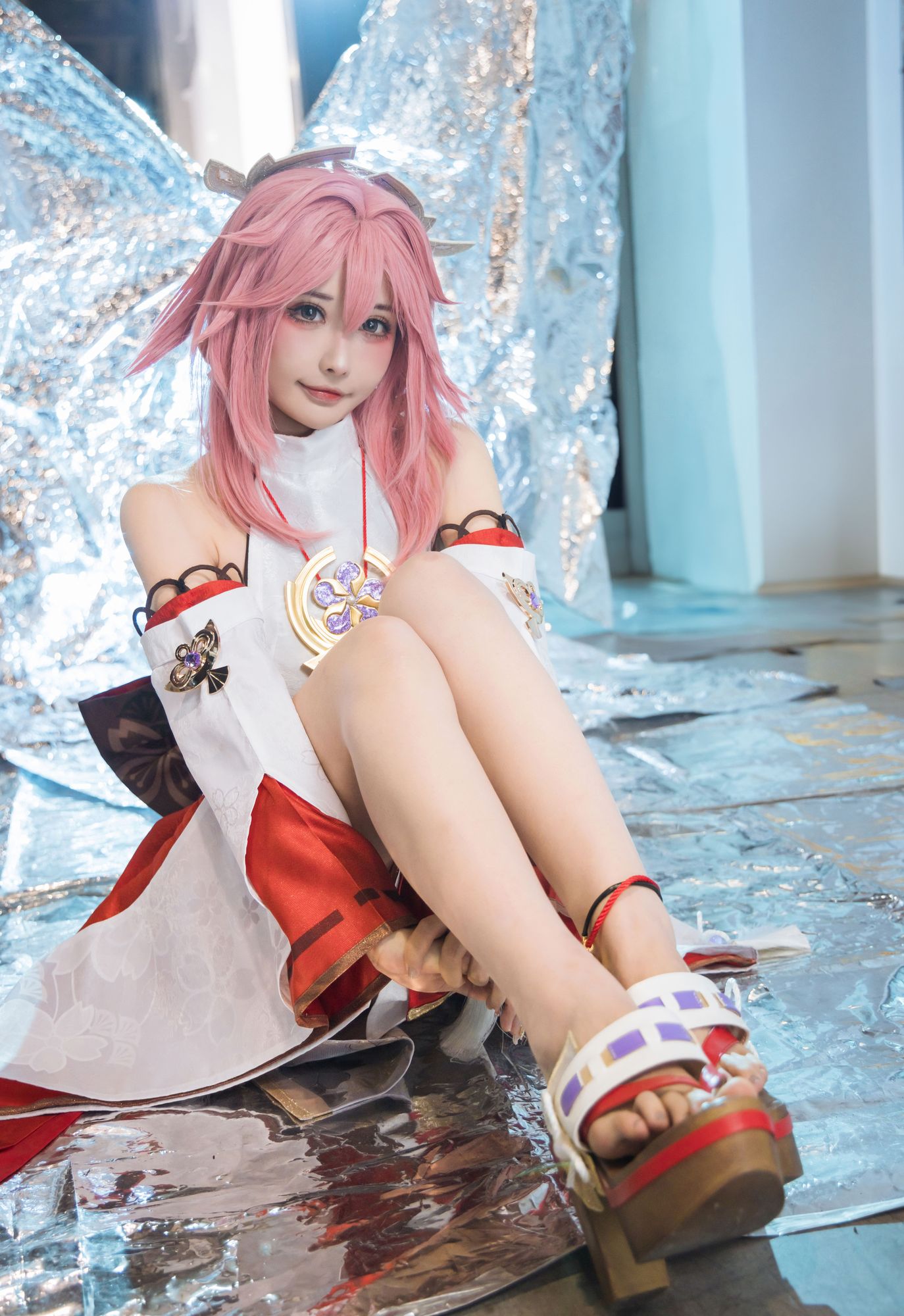 No.298 - 「糖果果candy」原神 八重神子 [18P]-coswz-cos王者