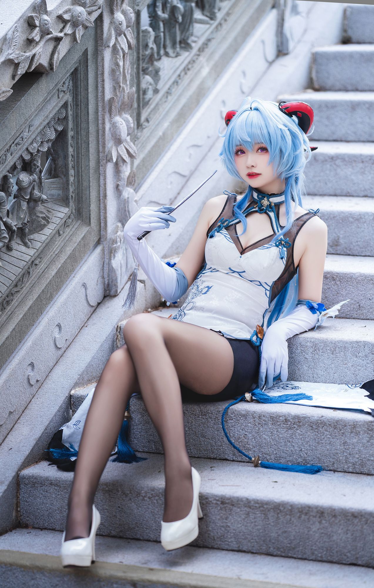 No.346 - 「大大卷卷小卷」原神 甘雨 旗袍 [18P]-coswz-cos王者