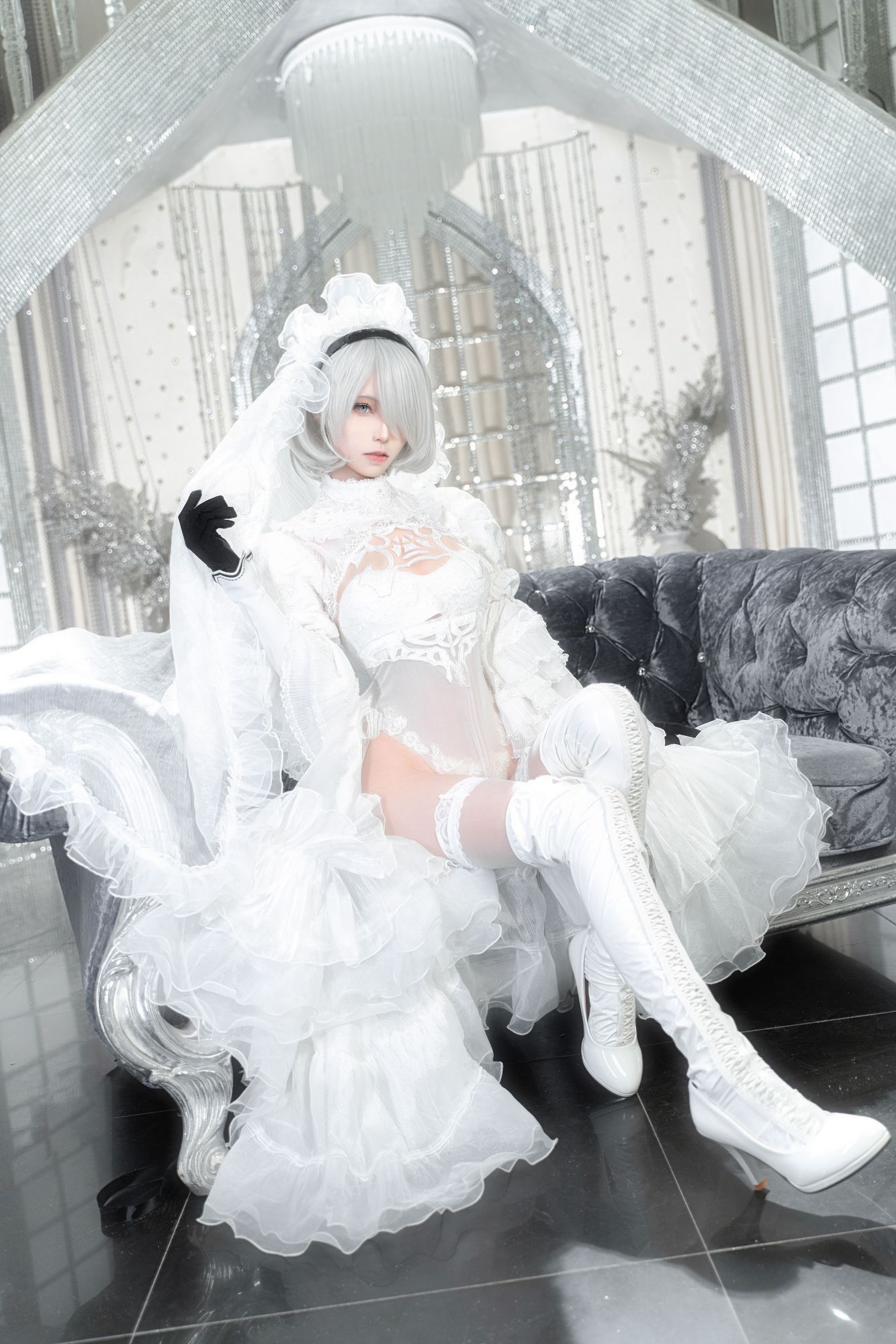 No.420 - 「坂坂白」2B 花嫁 [20P]-coswz-cos王者