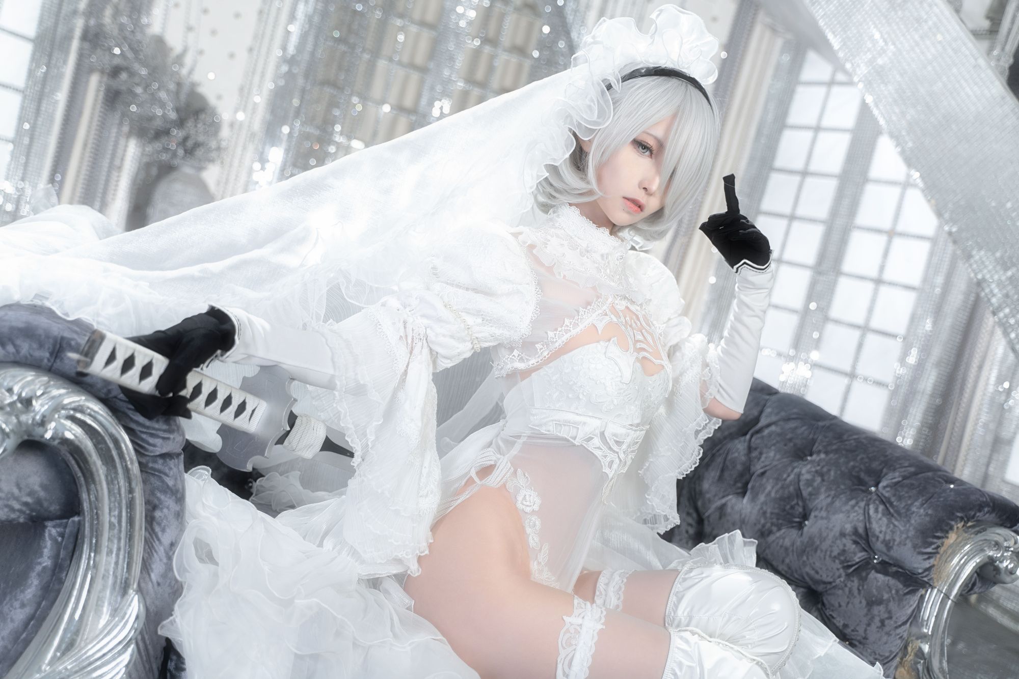 图片[3]-No.420 – 「坂坂白」2B 花嫁 [20P]-coswz-cos王者