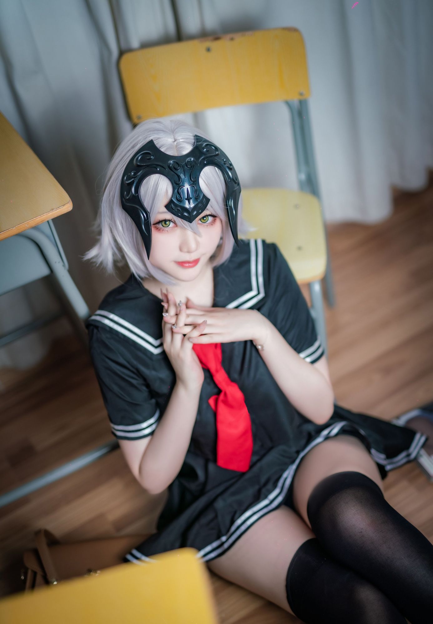 图片[6]-No.459 – 「Halo_酱」黑贞校服 [12P]-coswz-cos王者
