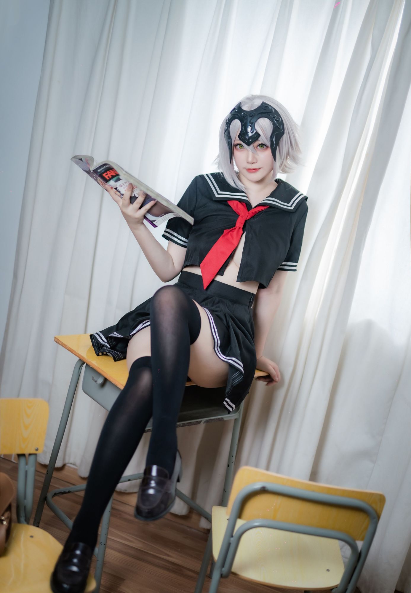 图片[5]-No.459 – 「Halo_酱」黑贞校服 [12P]-coswz-cos王者