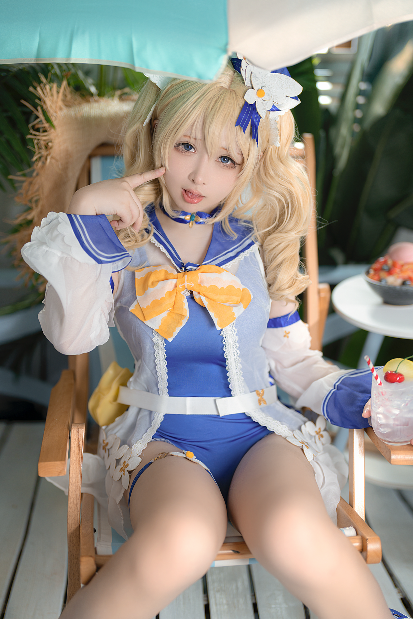 图片[4]-No.464 – 「樱梨梨Eriri」原神 芭芭拉泳装 [30P]-coswz-cos王者