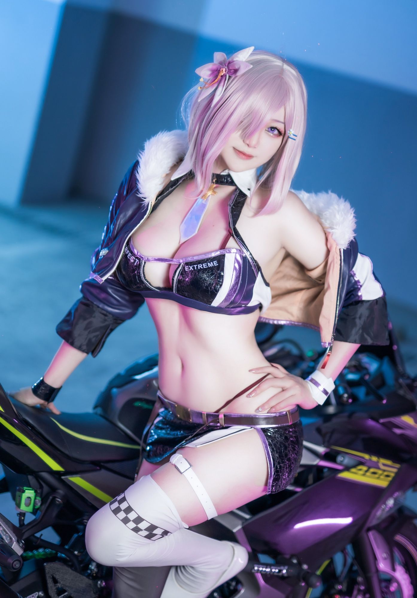 图片[3]-No.490 – 「Halo_酱」FGO 玛修 机车赛车服 [12P]-coswz-cos王者