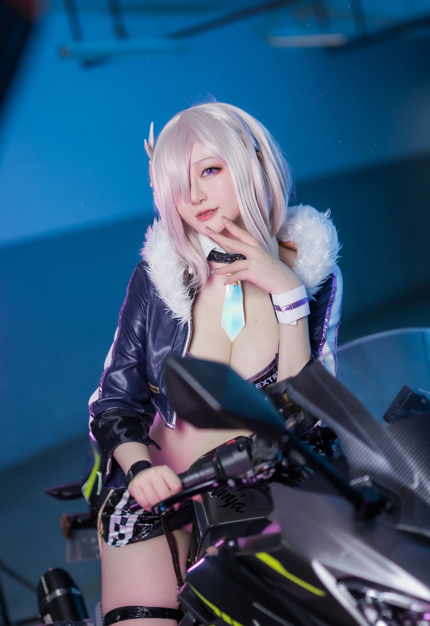 No.490 - 「Halo_酱」FGO 玛修 机车赛车服 [12P]-coswz-cos王者