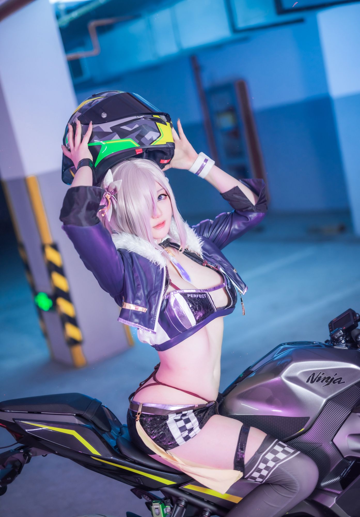 图片[4]-No.490 – 「Halo_酱」FGO 玛修 机车赛车服 [12P]-coswz-cos王者