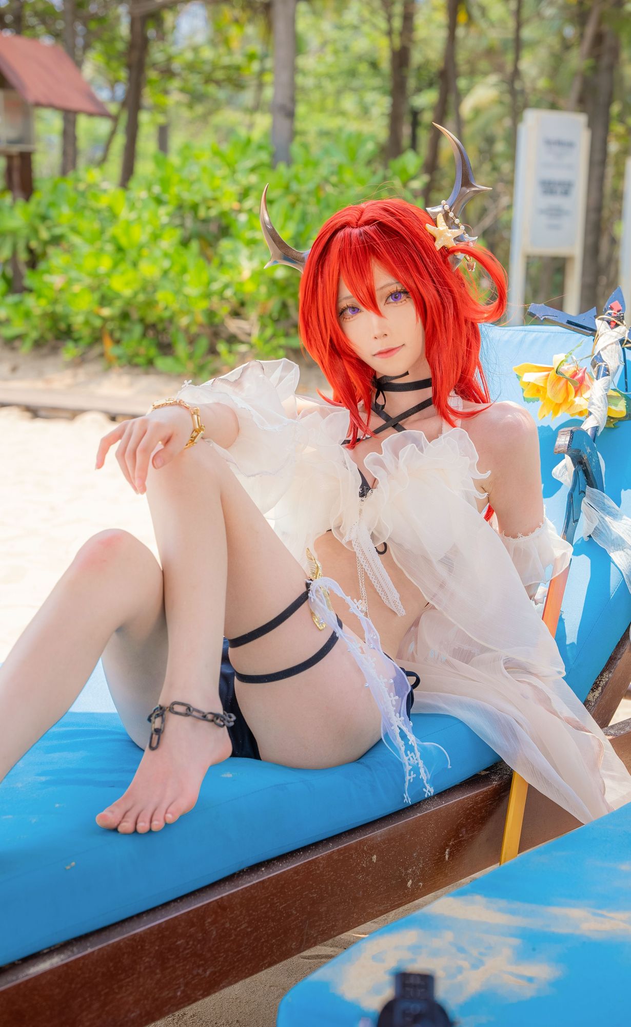 No.502 - 「坂坂白」明日方舟 史尔特尔泳装 [9P]-coswz-cos王者