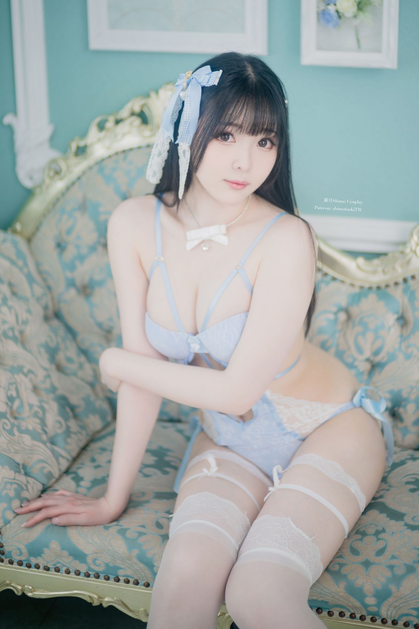 图片[32]-No.096 – Blue Lingerie [41P]-coswz-cos王者