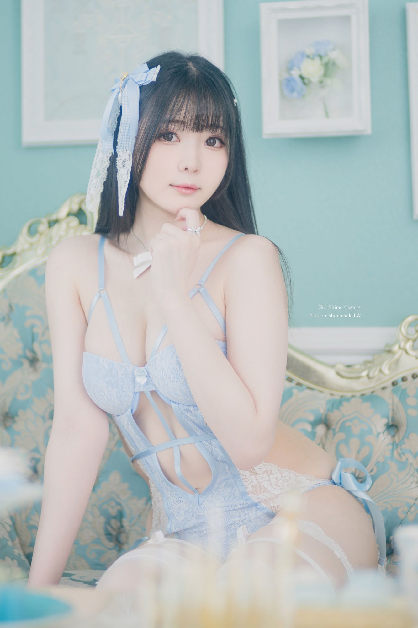 图片[29]-No.096 – Blue Lingerie [41P]-coswz-cos王者