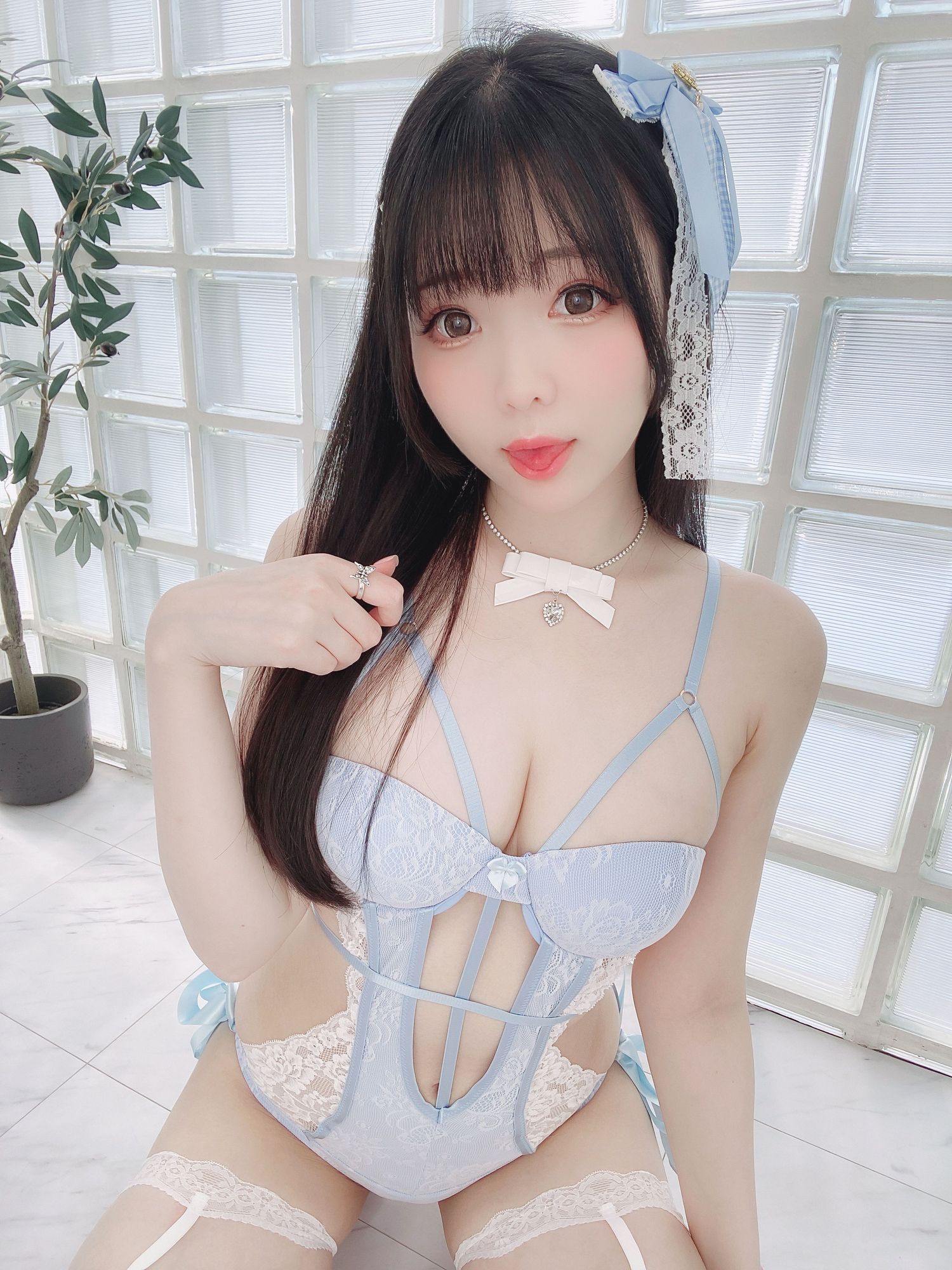 图片[16]-No.096 – Blue Lingerie [41P]-coswz-cos王者